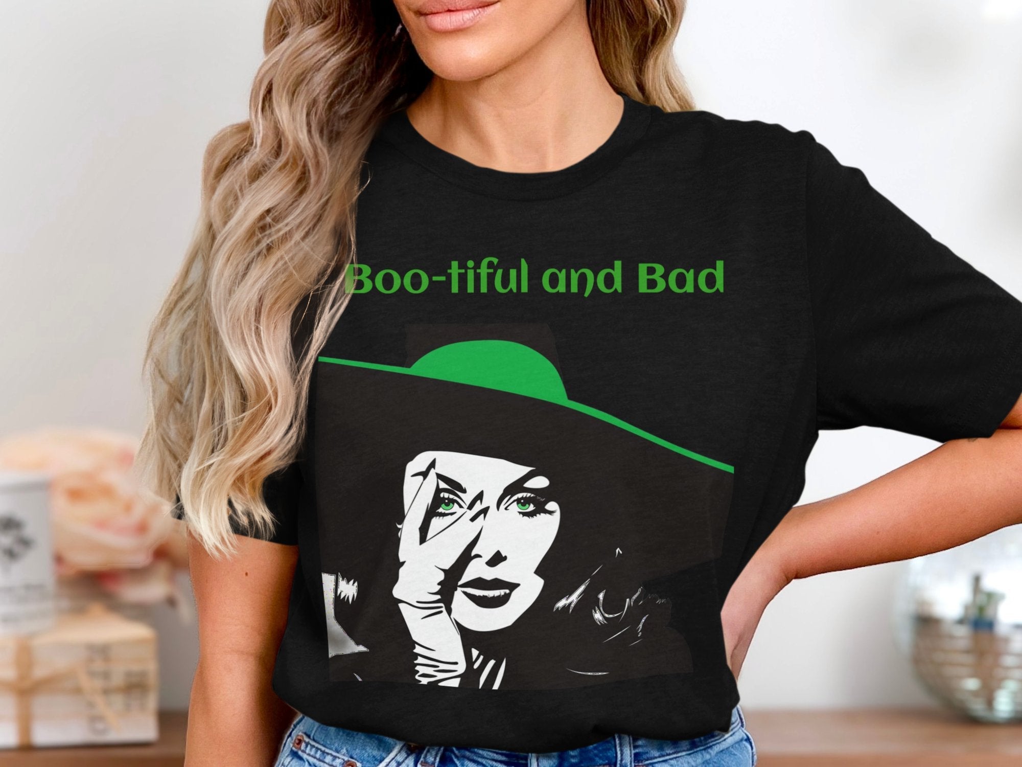 Boo - tiful and Bad Halloween Witch T-Shirt, Halloween Witch Graphic Tee, Boo - tiful and Bad Shirt, Witchy Halloween Shirt - Craig Michael Design