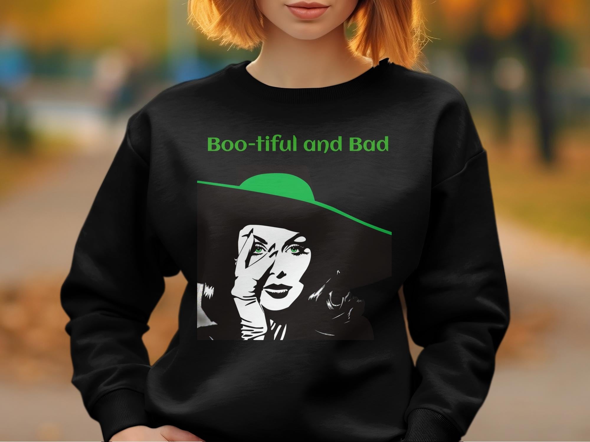 Boo - tiful and Bad Long Sleeve Shirt, Perfect Halloween Gift for Fashion Lovers, Spooky Apparel - Craig Michael Design