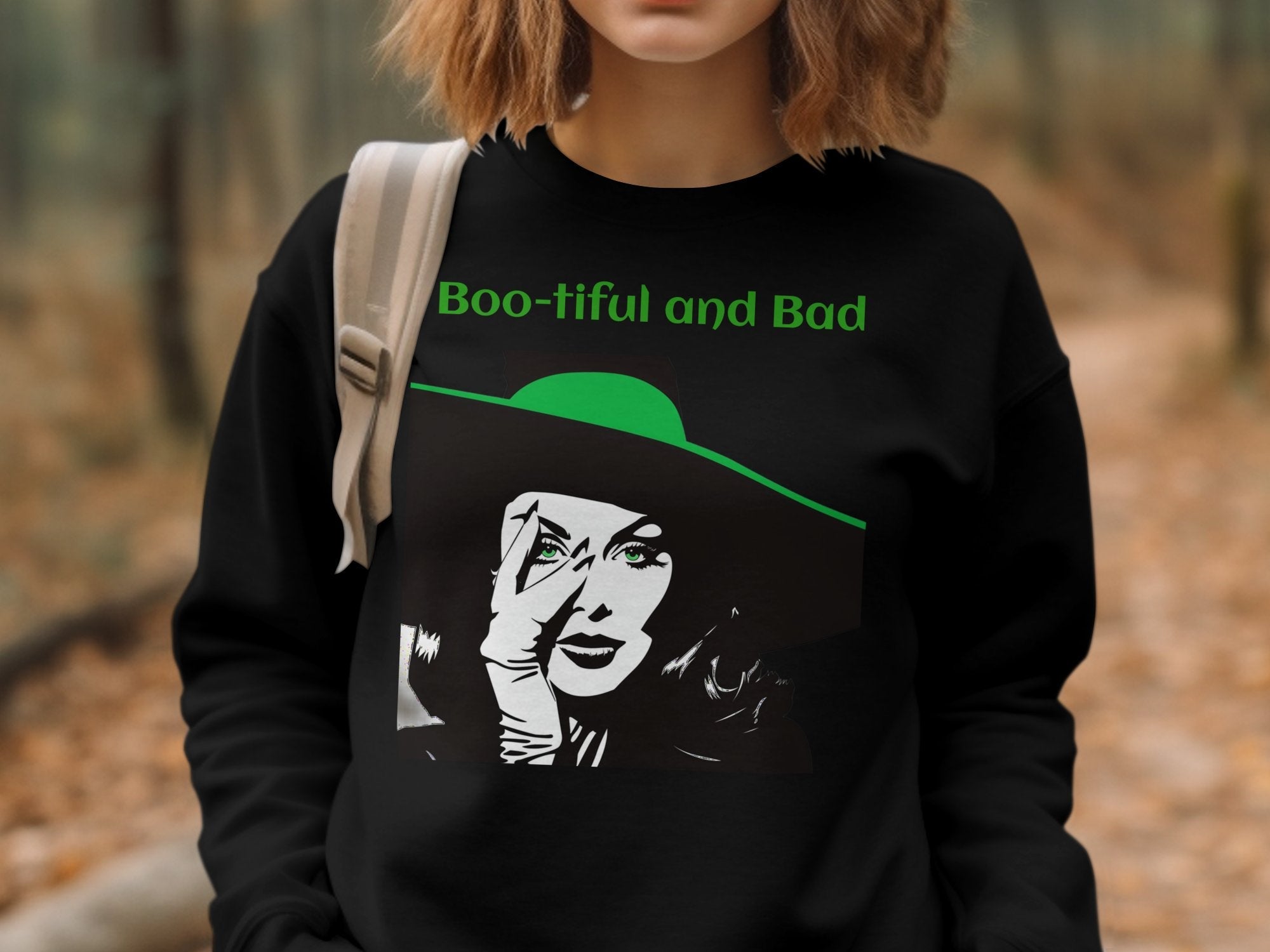 Boo - tiful and Bad Long Sleeve Shirt, Perfect Halloween Gift for Fashion Lovers, Spooky Apparel - Craig Michael Design