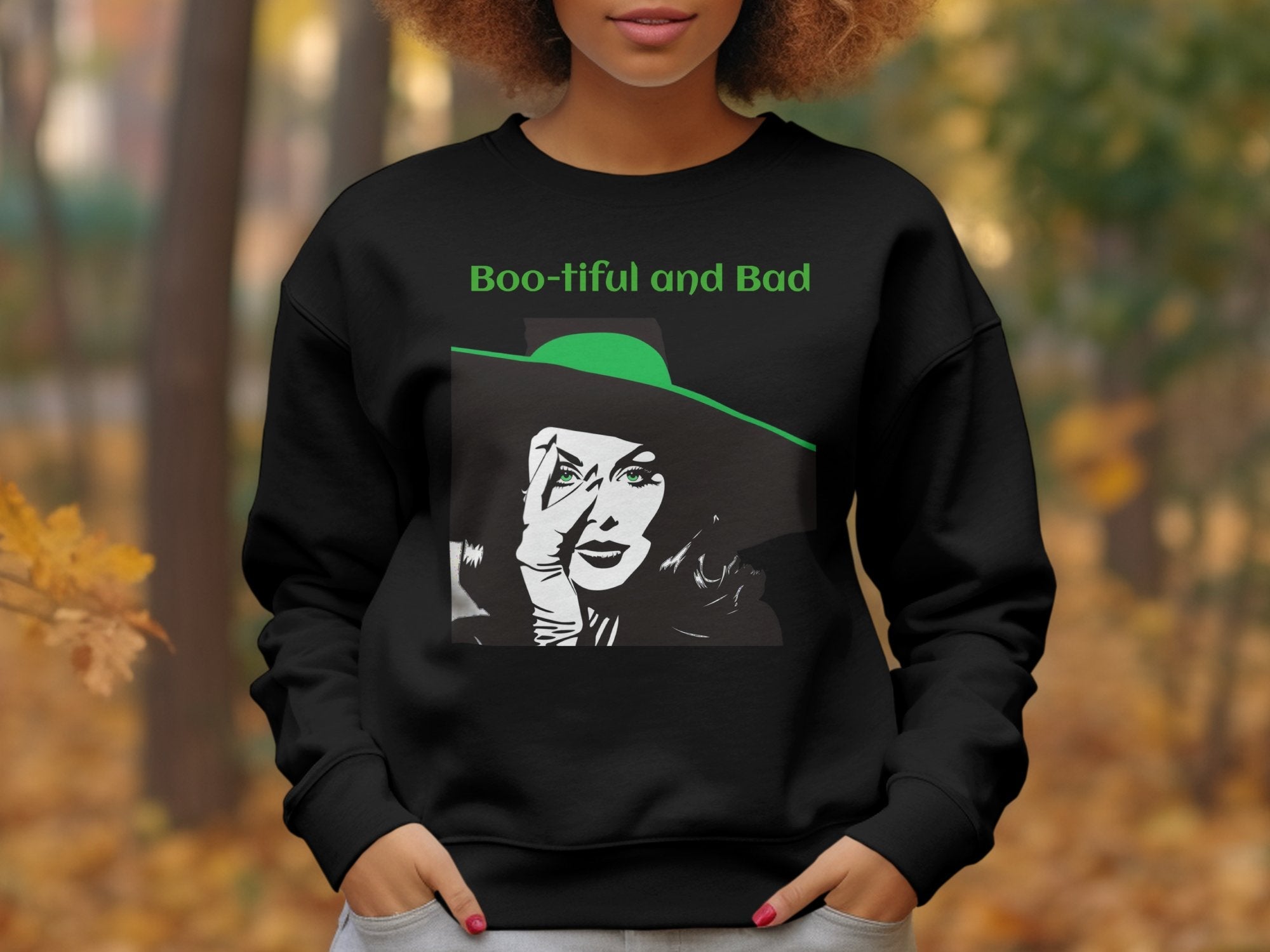 Boo - tiful and Bad Long Sleeve Shirt, Perfect Halloween Gift for Fashion Lovers, Spooky Apparel - Craig Michael Design