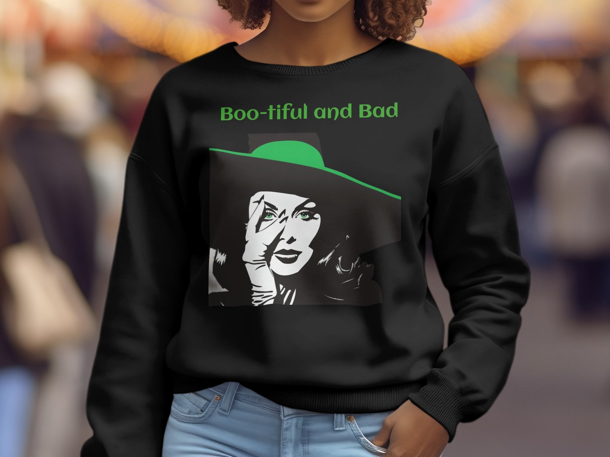 Boo - tiful and Bad Long Sleeve Shirt, Perfect Halloween Gift for Fashion Lovers, Spooky Apparel - Craig Michael Design