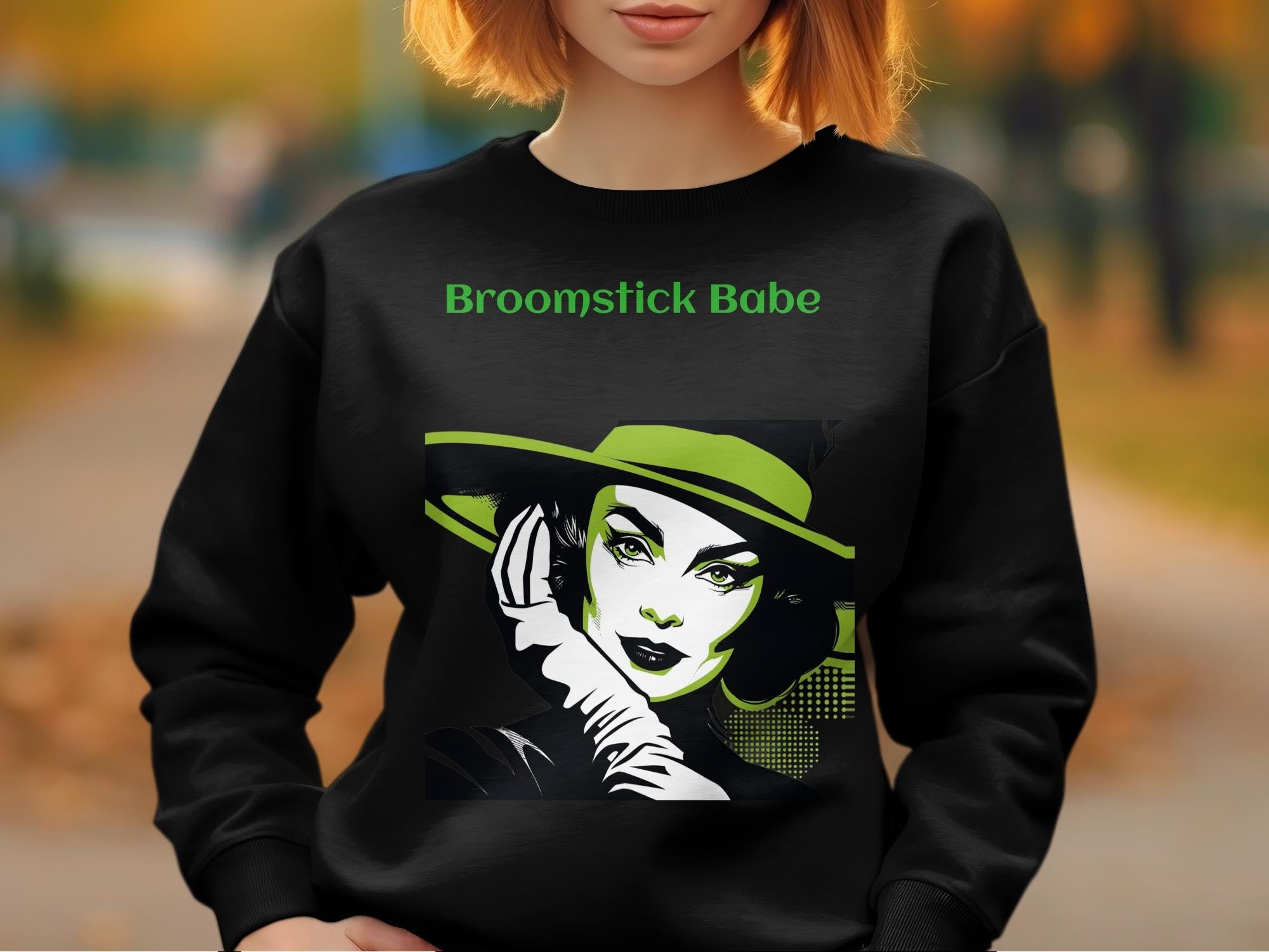 Broomstick Babe Long Sleeve Shirt for Halloween, Perfect Gift for Witch Lovers - Craig Michael Design