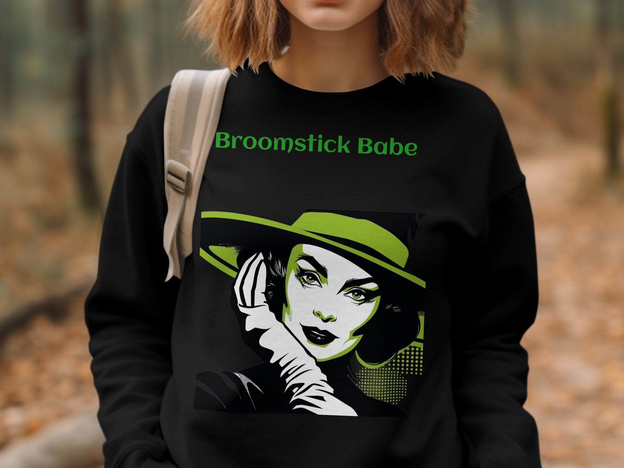 Broomstick Babe Long Sleeve Shirt for Halloween, Perfect Gift for Witch Lovers - Craig Michael Design