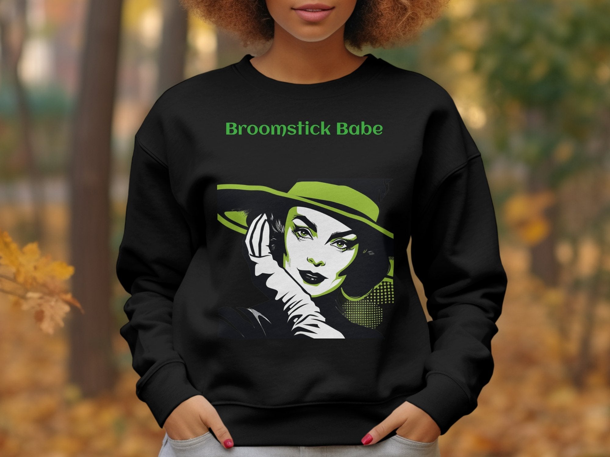 Broomstick Babe Long Sleeve Shirt for Halloween, Perfect Gift for Witch Lovers - Craig Michael Design