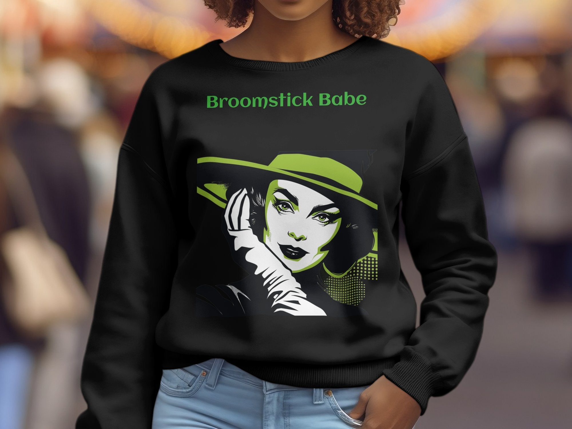 Broomstick Babe Long Sleeve Shirt for Halloween, Perfect Gift for Witch Lovers - Craig Michael Design