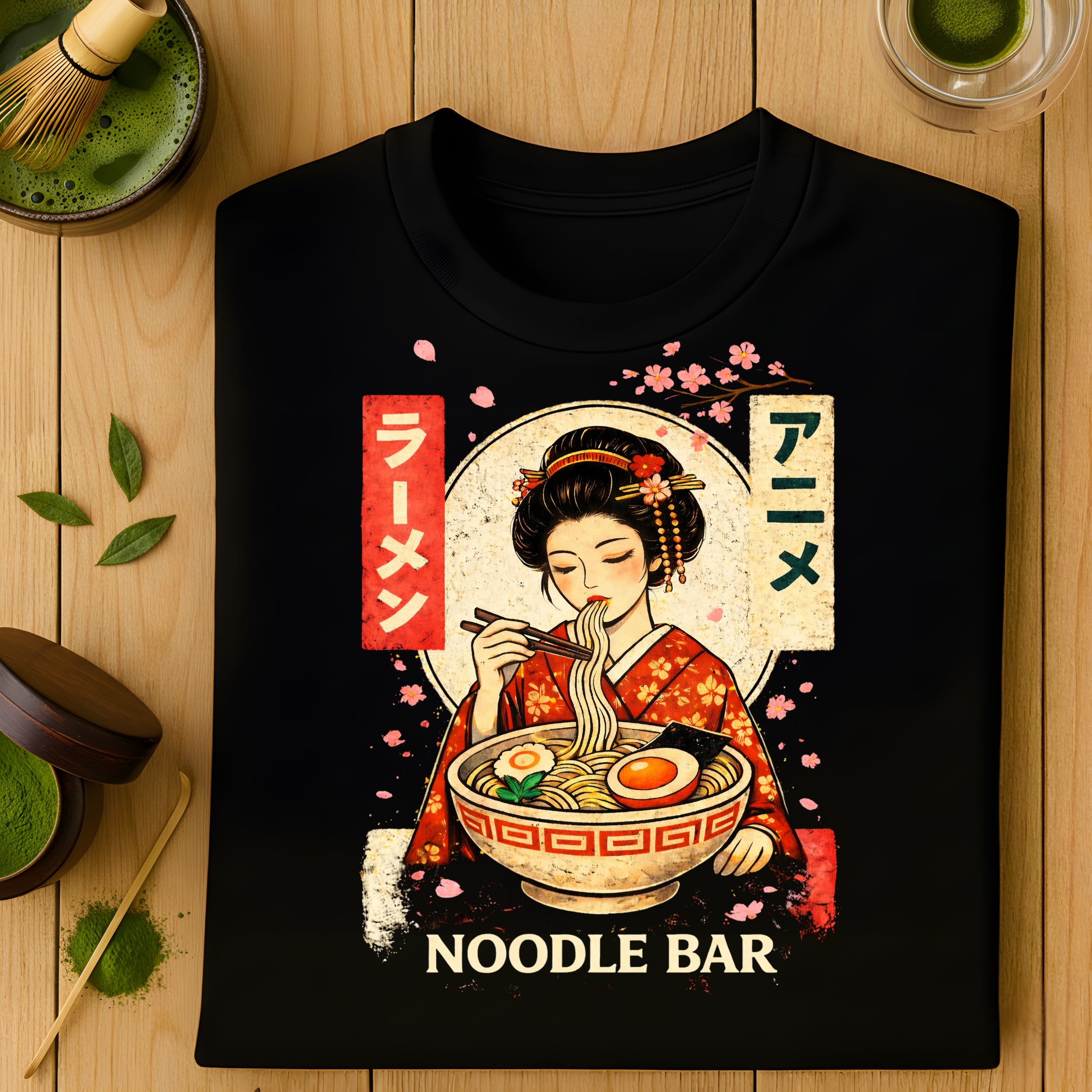 Traditional Japanese Noodle Bar Graphic T-Shirt