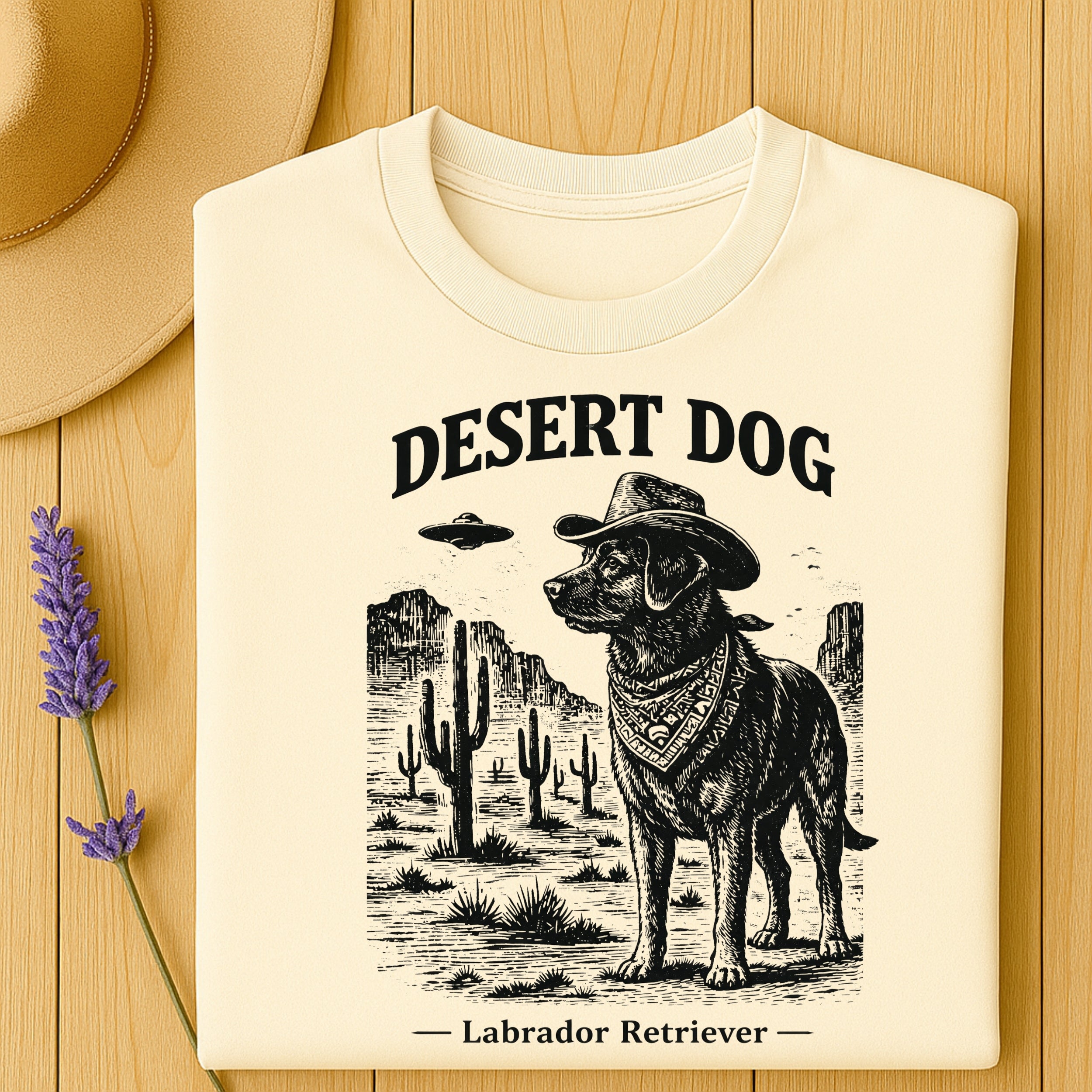 Desert Dog Labrador Retriever Graphic T-shirt