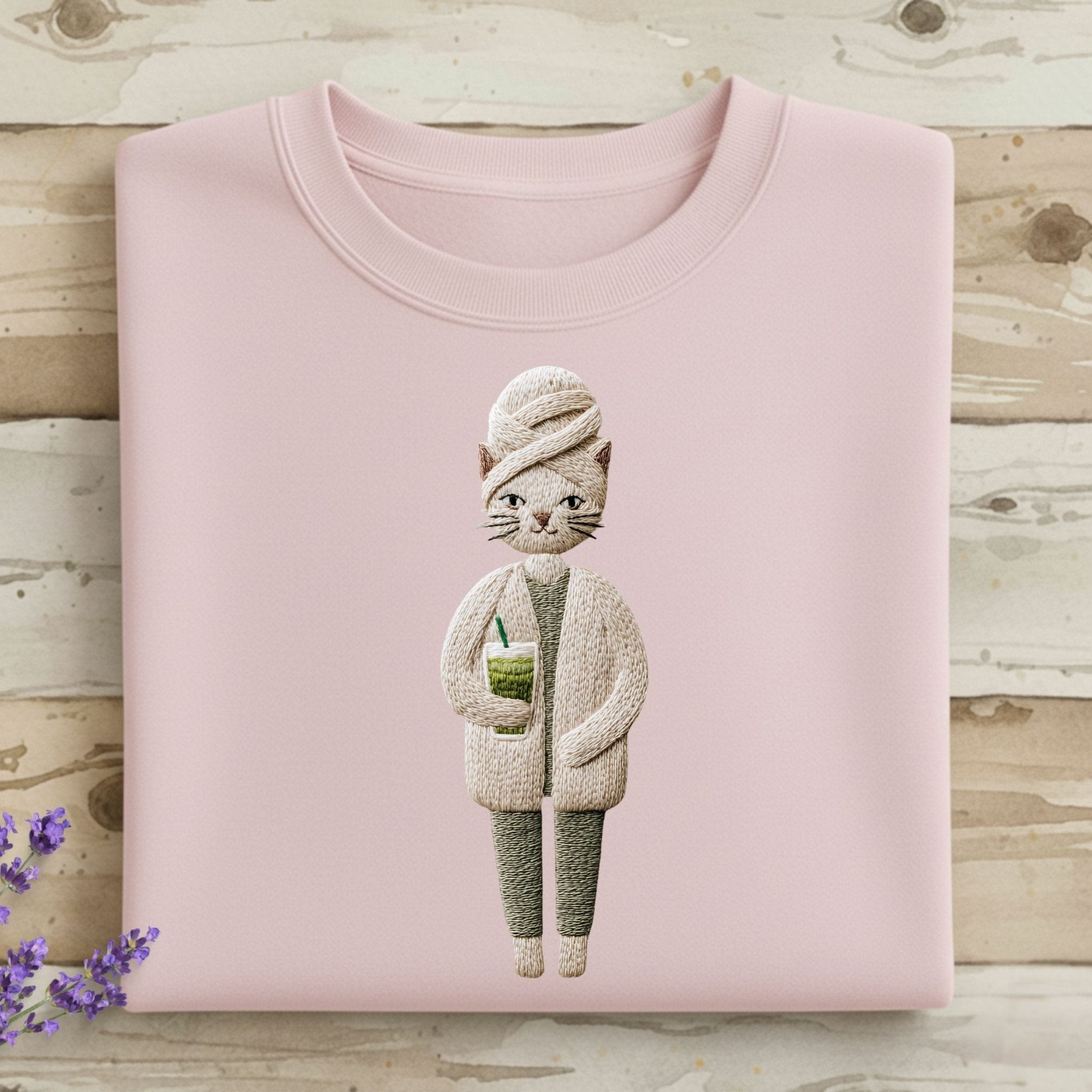 Cat T-Shirt, Matcha Cat, Spa Day Cat Shirt, Cute Cat TShirt, Aesthetic Cat Design, Funny Cat Lover Gift, Relaxing Cat, Cat with Drink - Craig Michael Design