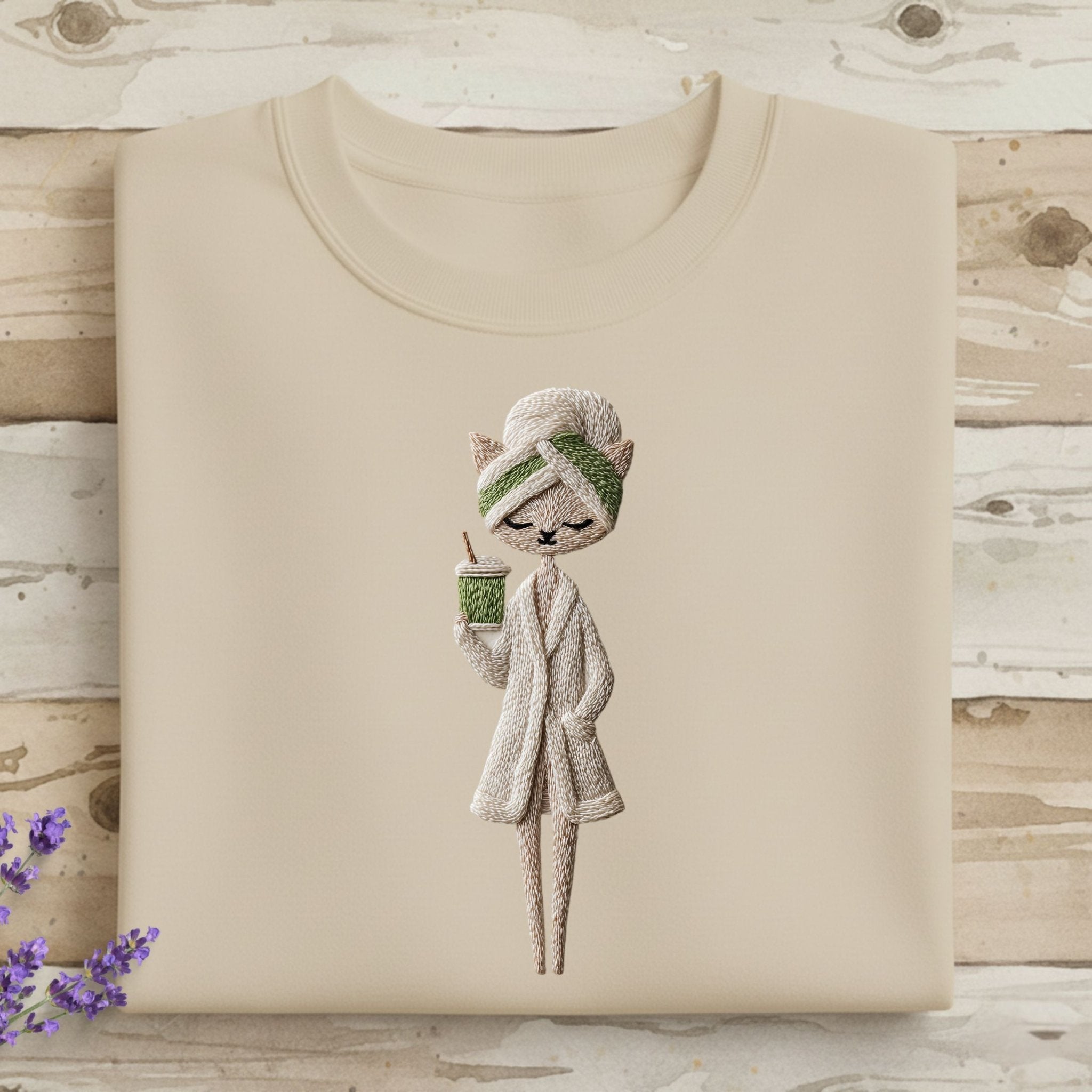 Cat T-Shirt, Spa Day Kitten Shirt, Relaxing Feline Tee, Funny Animal Lover Gift, Cute Pet Graphic Top, Kitty Design, Spa Cat T-Shirt - Craig Michael Design