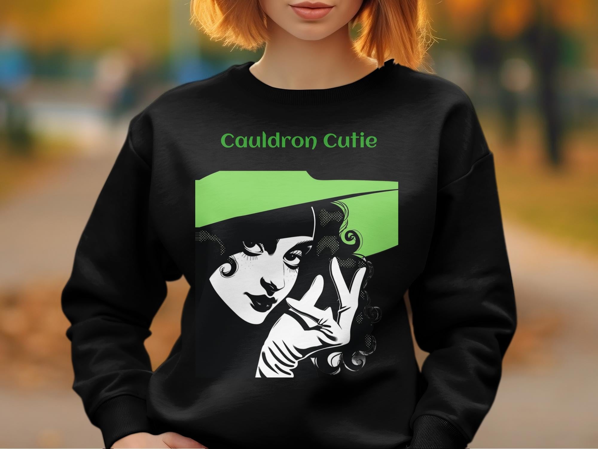 Cauldron Cutie Long Sleeve Shirt - Spooky Halloween Top for Witch Lovers - Trick or Treat Gift - Craig Michael Design