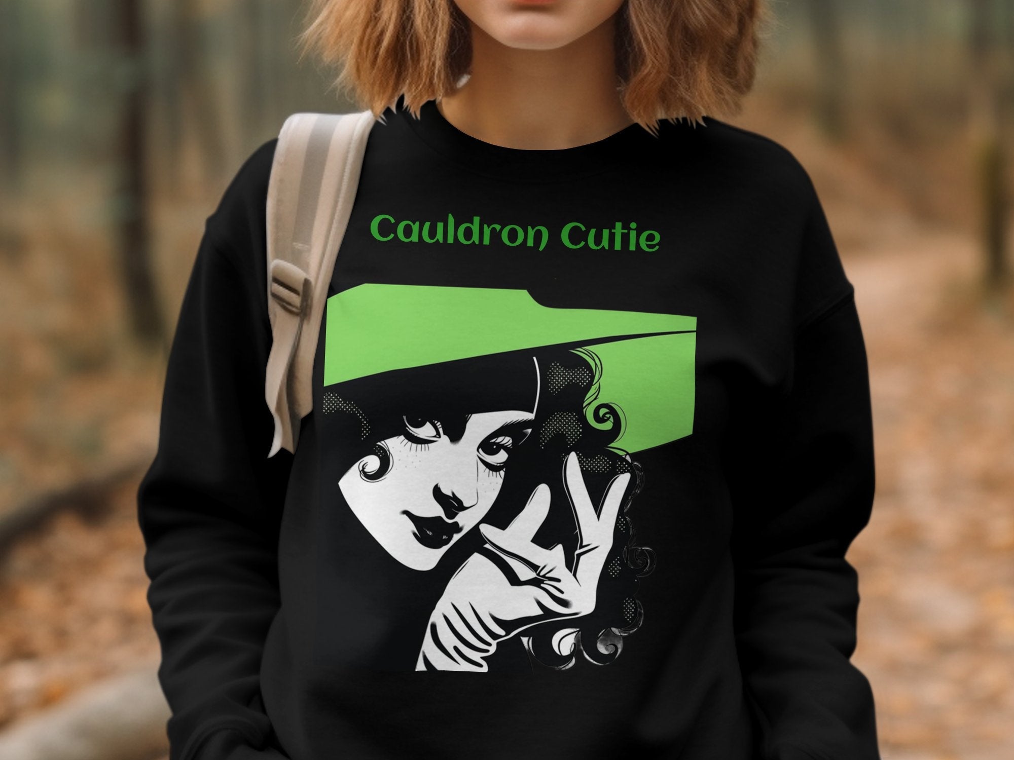 Cauldron Cutie Long Sleeve Shirt - Spooky Halloween Top for Witch Lovers - Trick or Treat Gift - Craig Michael Design