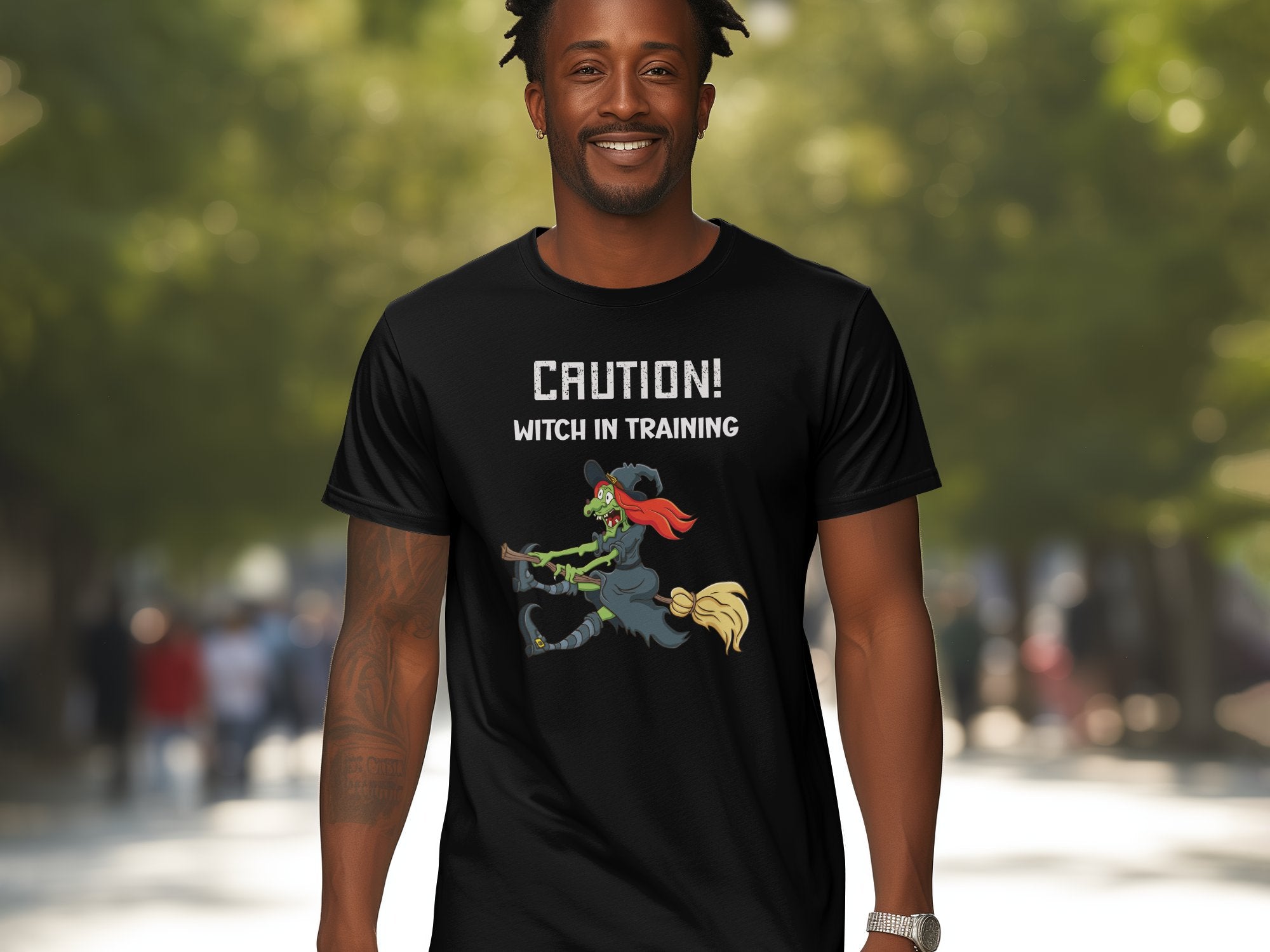 Caution Witch In Training Funny Halloween T-Shirt, Halloween Witch T-Shirt, Spooky Halloween Tee, Adult Halloween Costume Shirt - Craig Michael Design