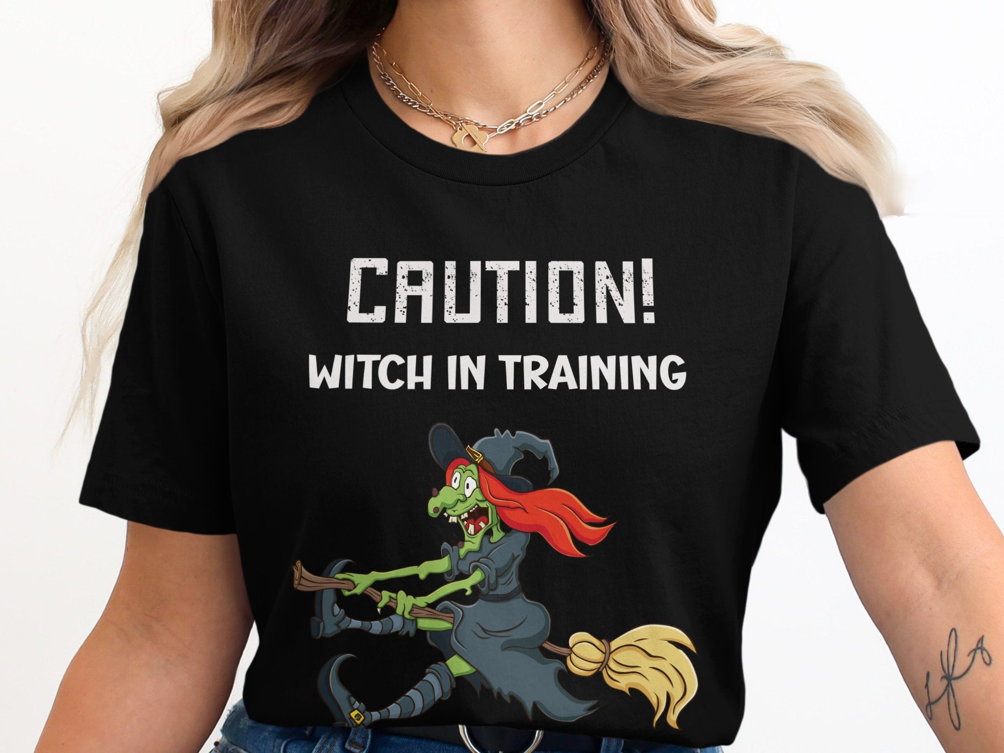 Caution Witch In Training Funny Halloween T-Shirt, Halloween Witch T-Shirt, Spooky Halloween Tee, Adult Halloween Costume Shirt - Craig Michael Design