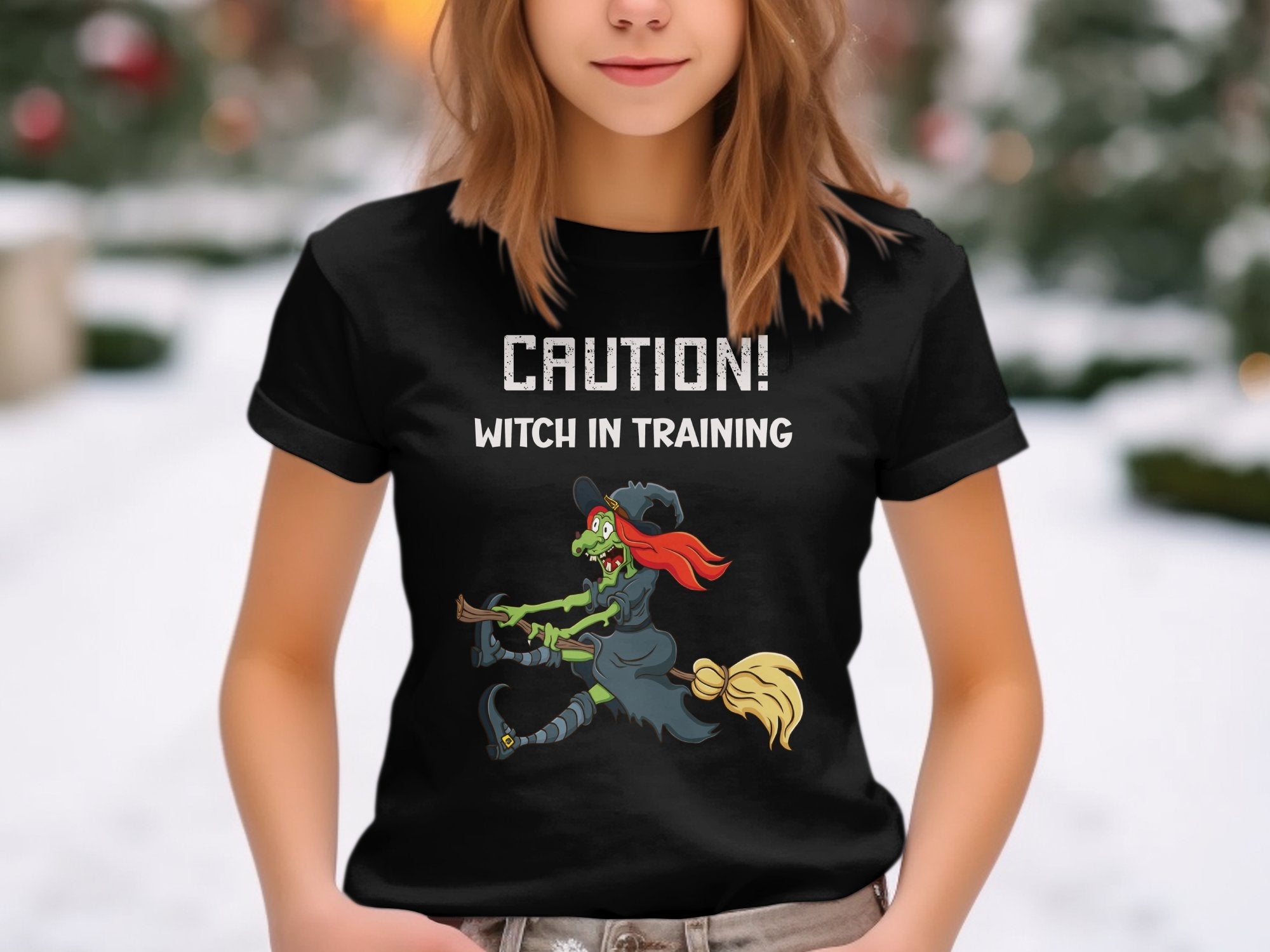 Caution Witch In Training T-Shirt Funny Halloween Witch Design Spooky Graphic Tee Perfect Halloween Costume Shirt - Craig Michael Design