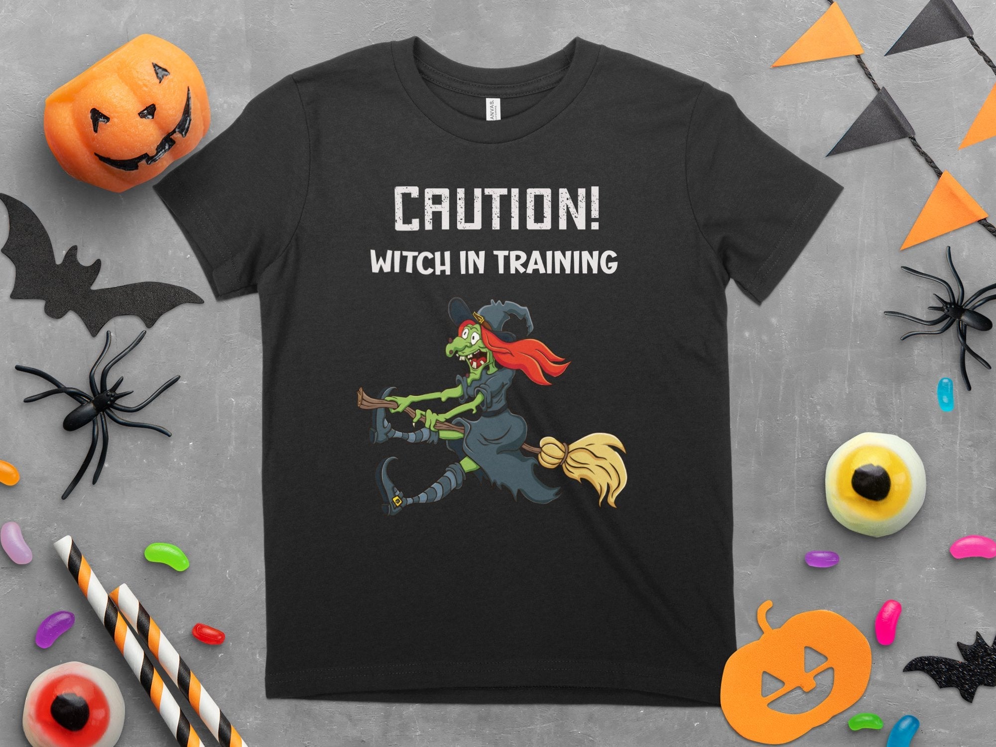 Caution Witch In Training T-Shirt Funny Halloween Witch Design Spooky Graphic Tee Perfect Halloween Costume Shirt - Craig Michael Design