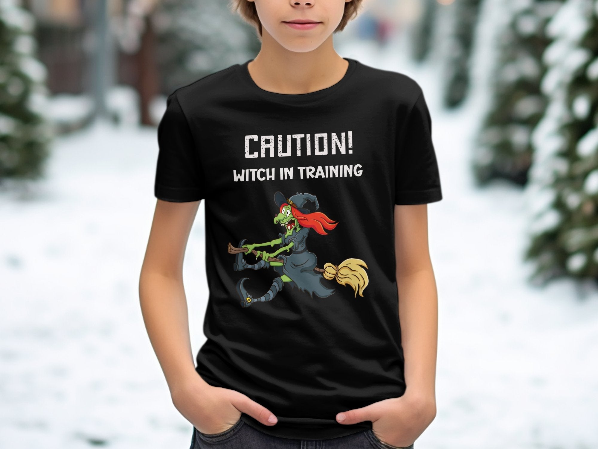 Caution Witch In Training T-Shirt Funny Halloween Witch Design Spooky Graphic Tee Perfect Halloween Costume Shirt - Craig Michael Design