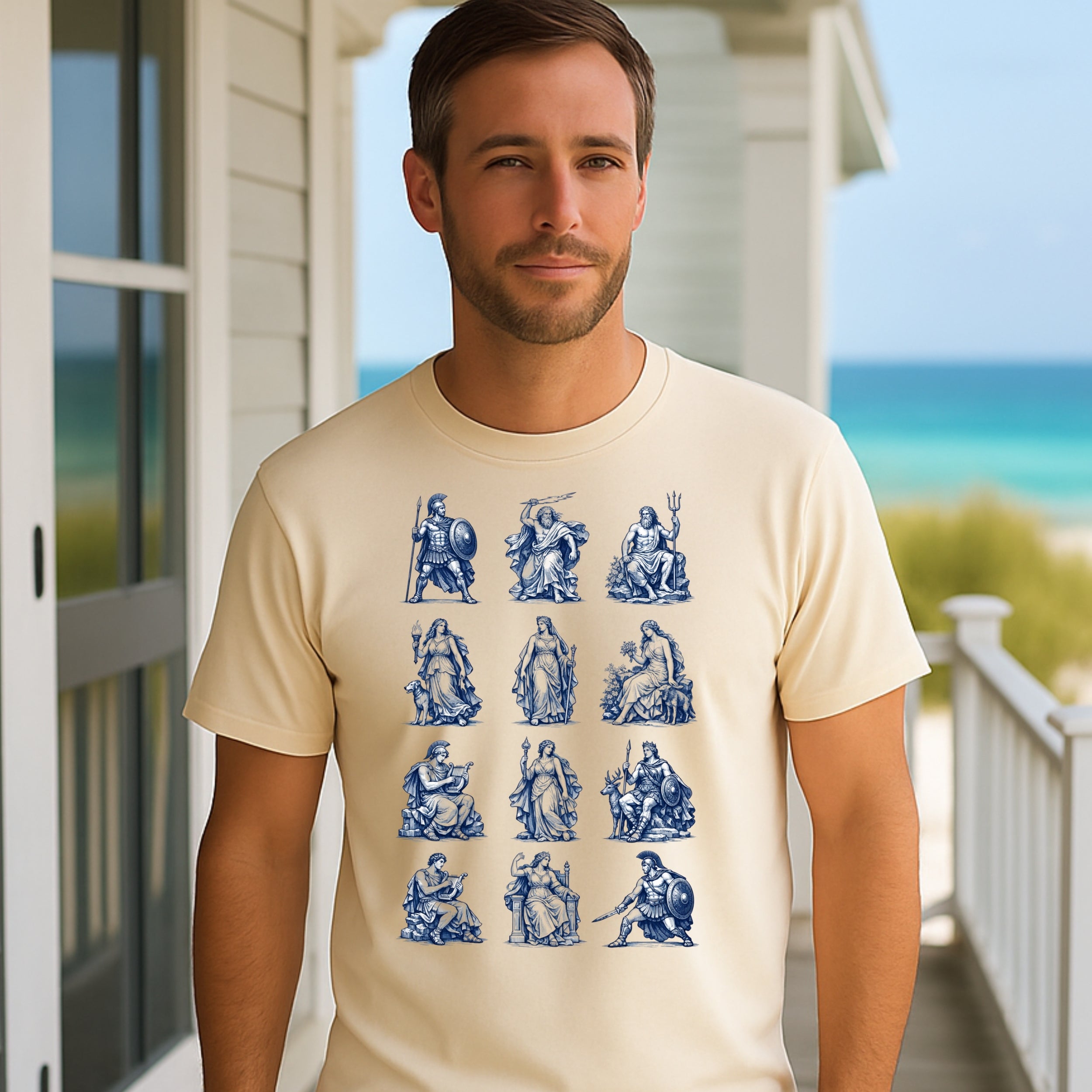 Twelve Ancient Mythological Figures Tee for Unique Style