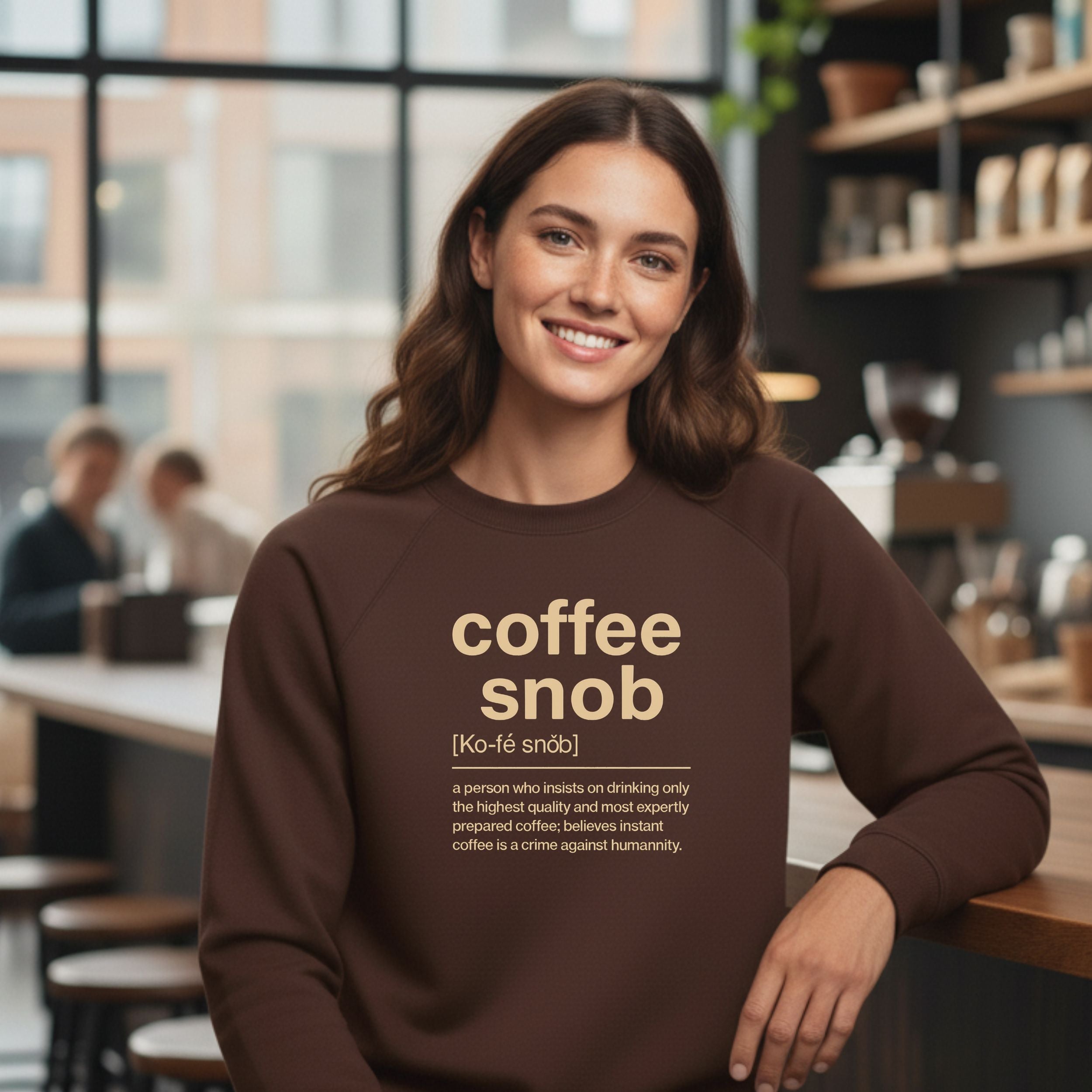 Coffee Snob Definition Text Design Sweatshirt