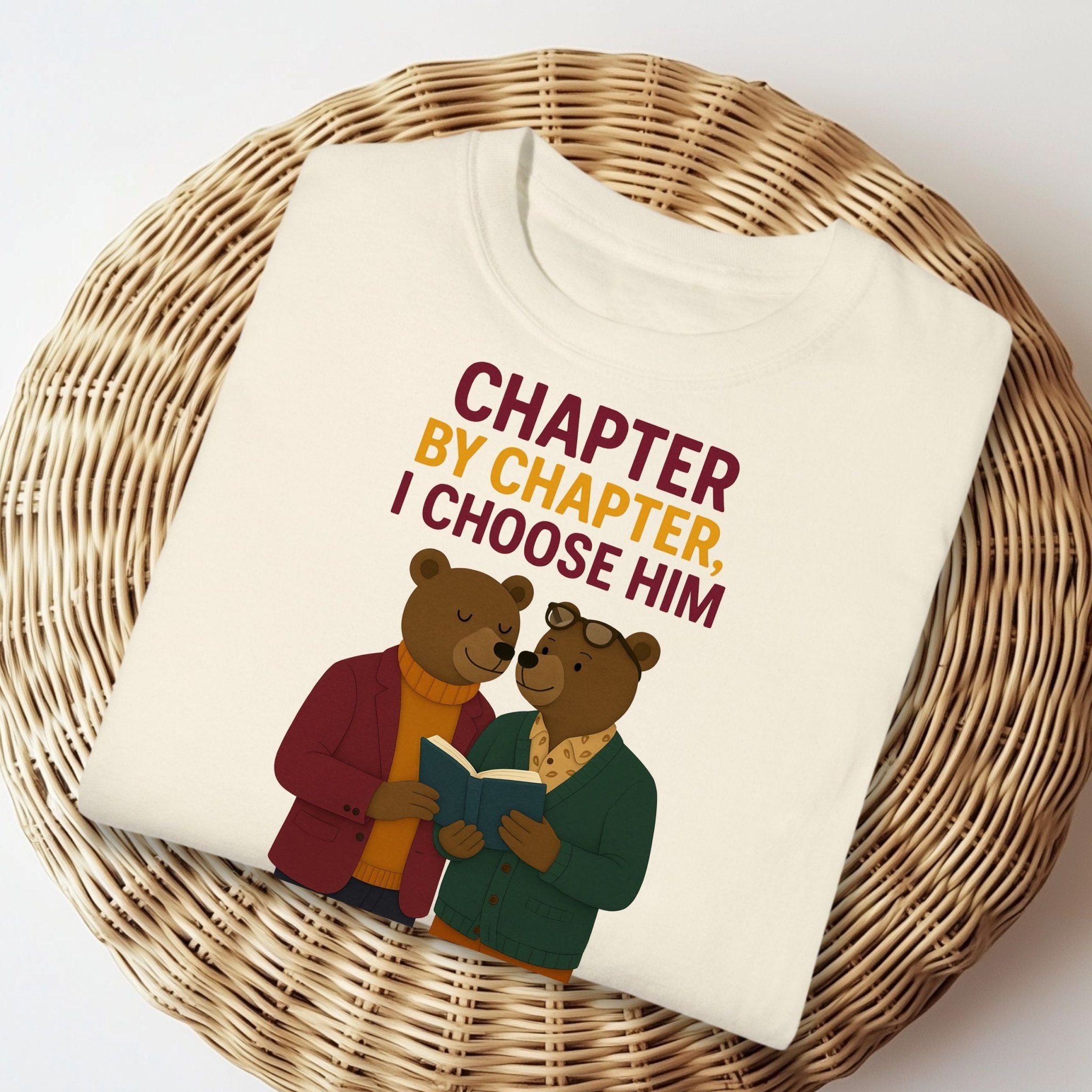 Chapter by Chapter Tee, Gay Couple Reading Shirt, Him and Him Romance Gift - Craig Michael Design