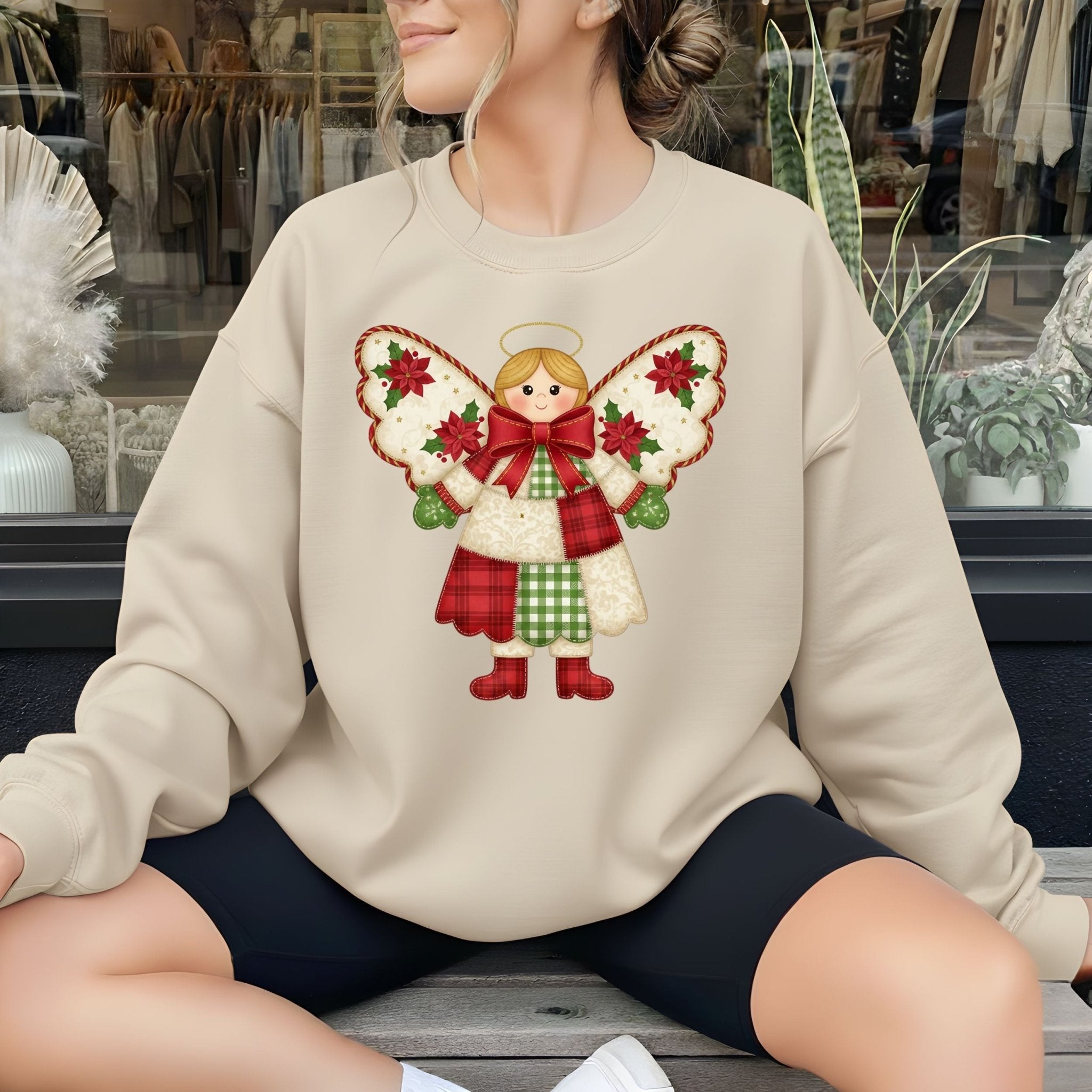 Christmas Angel Sweatshirt – Cozy Holiday Edition - Craig Michael Design