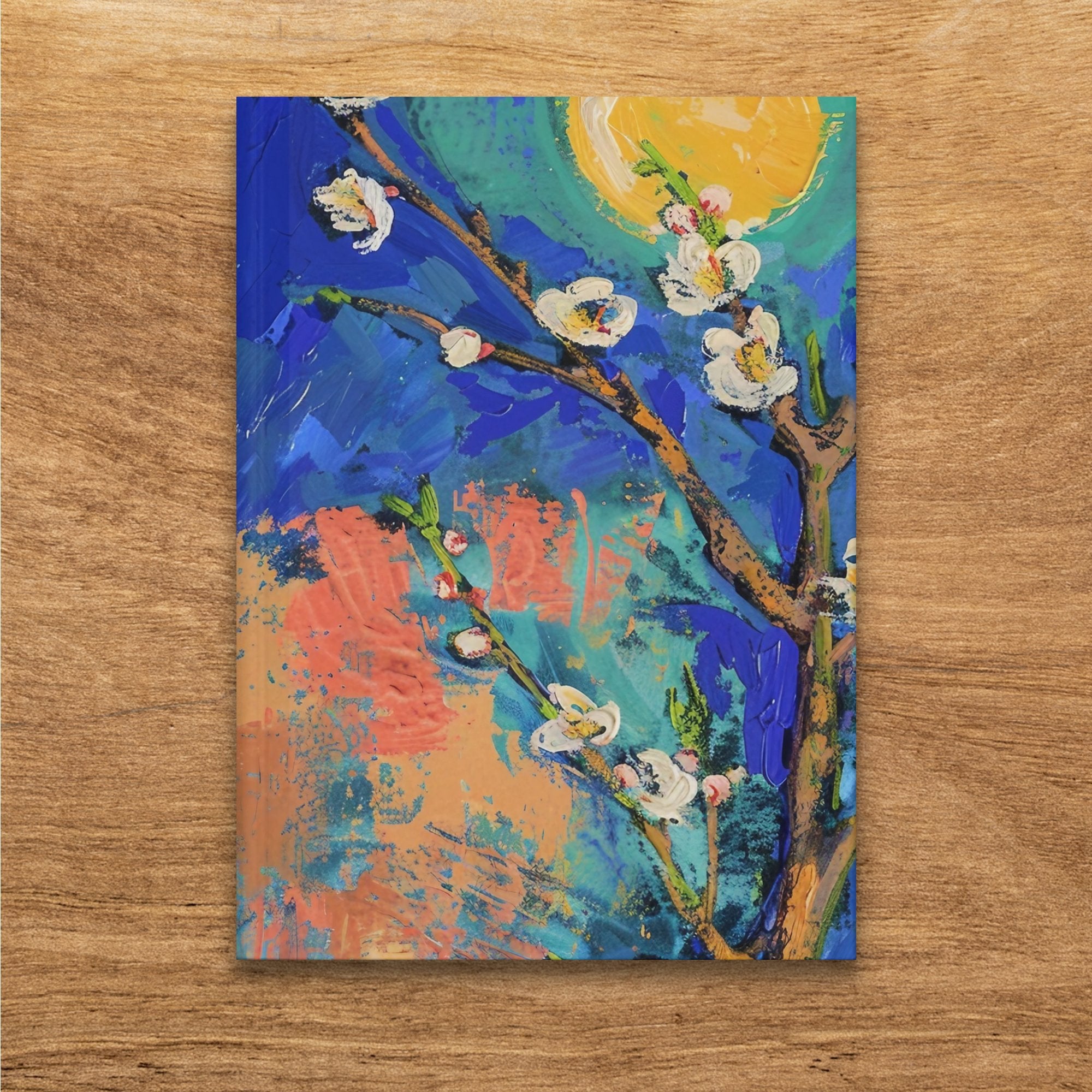 Colorful Abstract Art Journal, Artistic Tree Blossoms Notebook, Vibrant Painting - Inspired Diary, Unique Artistic Sketchbook - Craig Michael Design