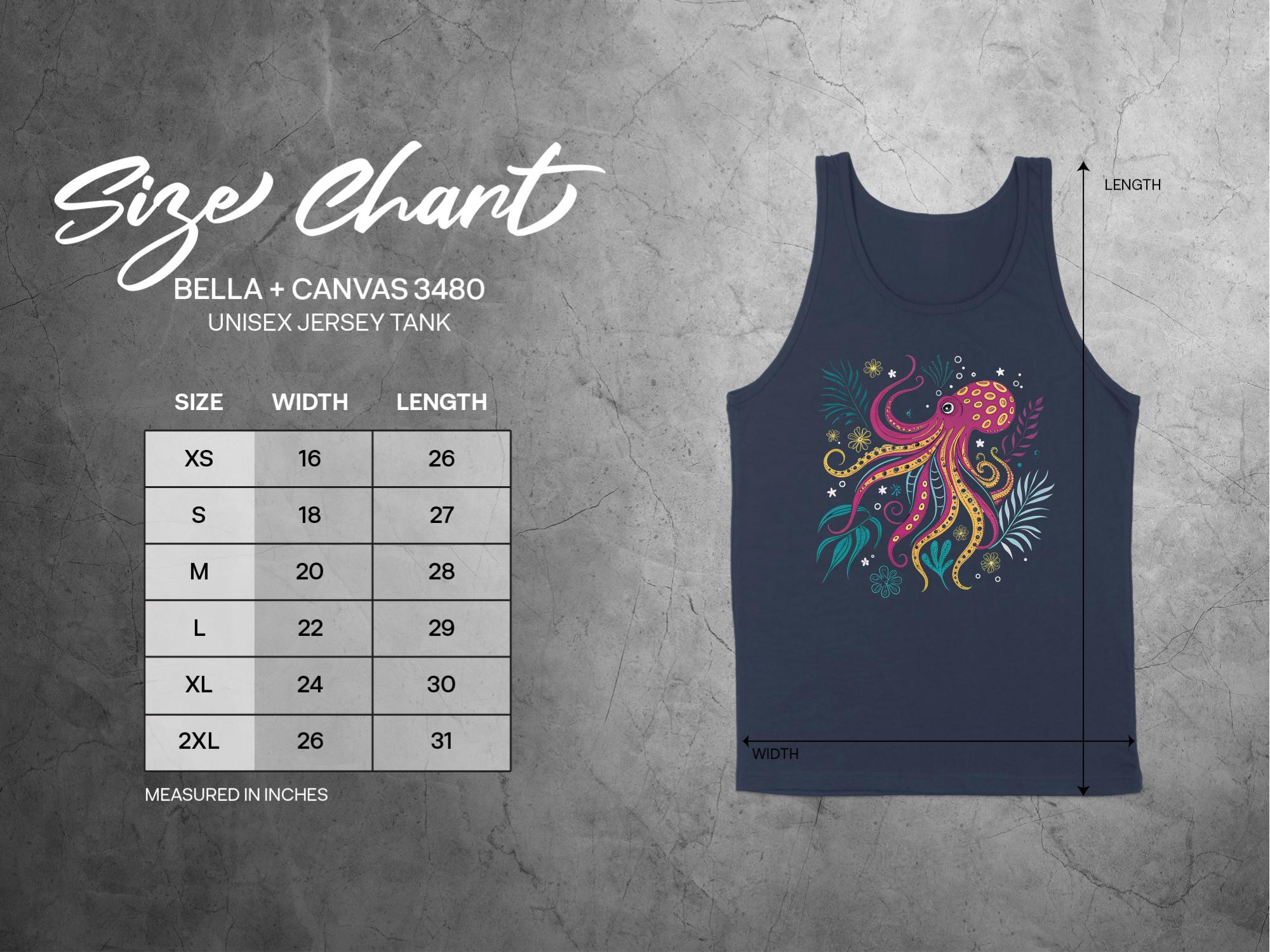 Colorful Octopus Tank Top Gift for Ocean Lovers Great Barrier Reef Inspired Octopus Design Beach Vacation Apparel - Craig Michael Design