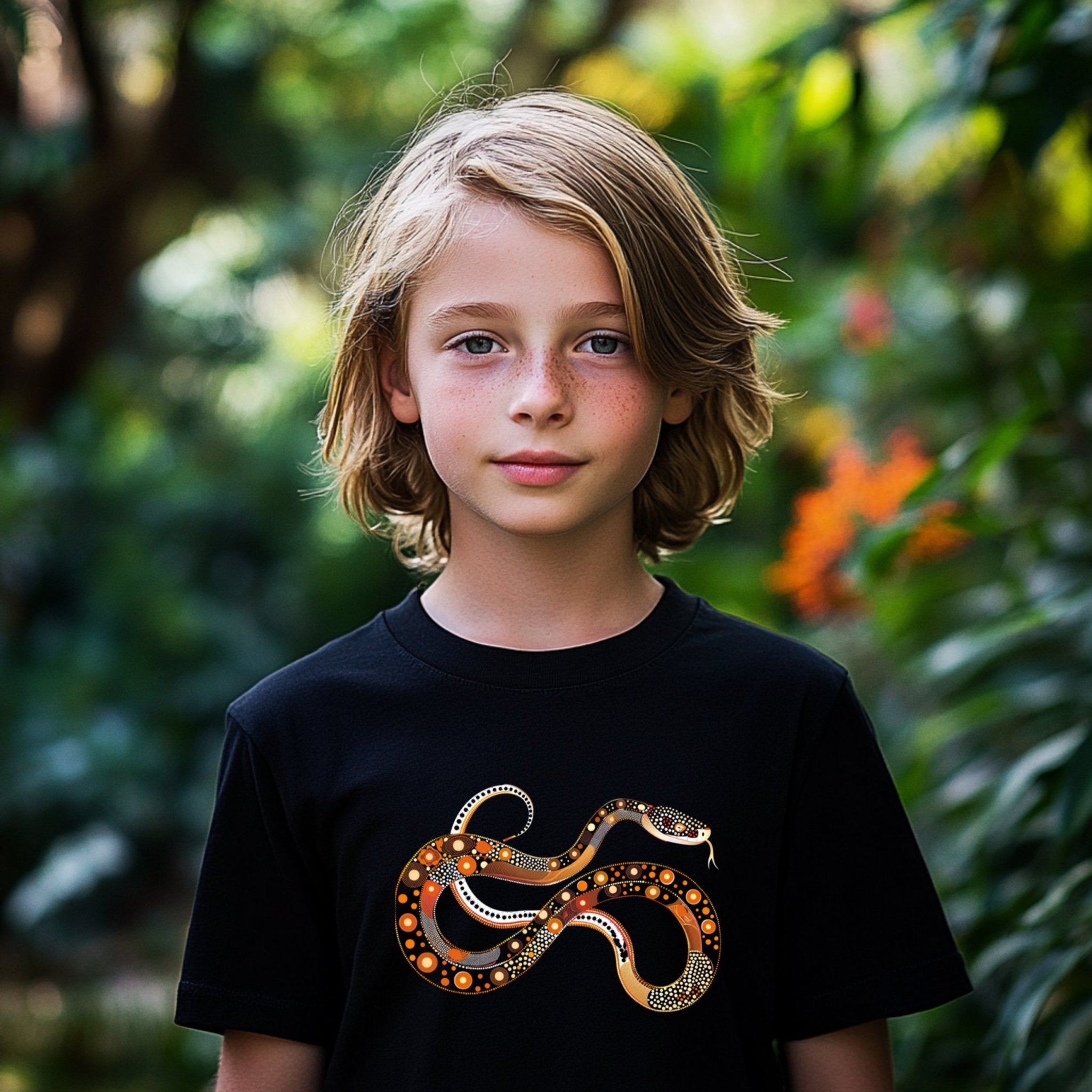 Colorful Snake Design T-Shirt, Artistic Snake Tee, Unique Snake Art Shirt, Vibrant Serpent Illustration Tee, Graphic Snake Print Top - Craig Michael Design