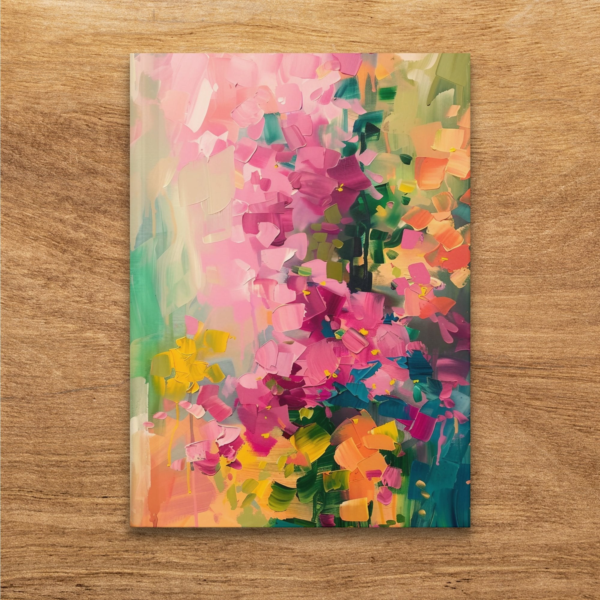 Colourful Abstract Floral Art Journal, Vibrant Flower Design Notebook, Personalized Diary for Writing, Unique Artistic Sketchbook - Craig Michael Design