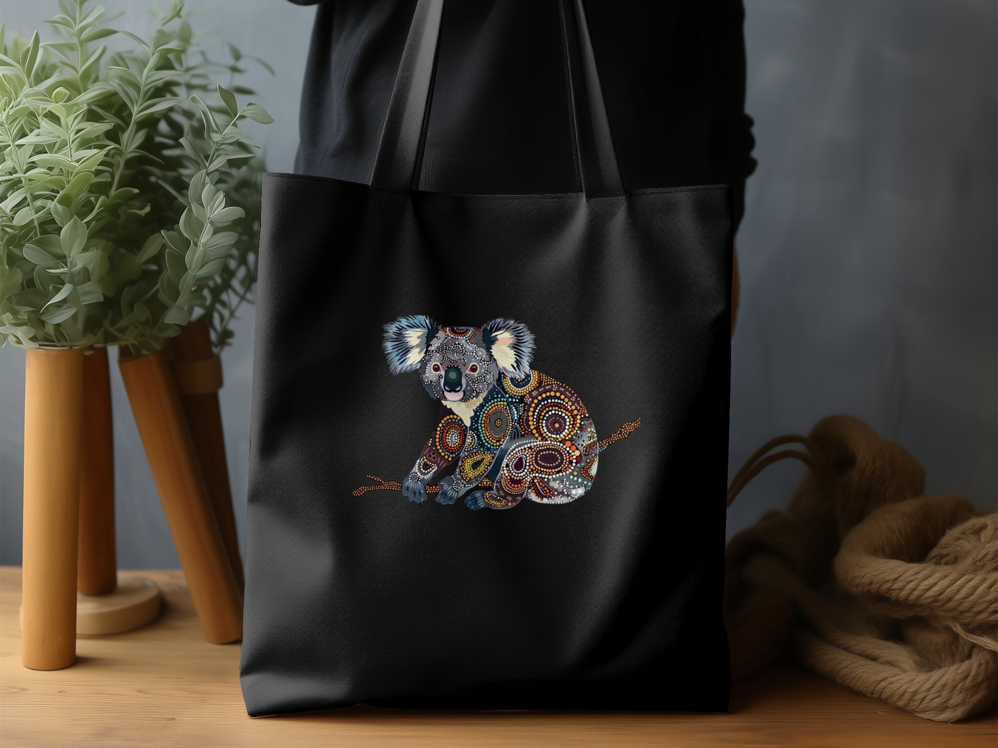 Colourful Koala Art Tote Bag, Cute Koala Design, Australian Wildlife Bag, Animal Print Tote, Nature Lover Gift, Reusable Shopping Bag - Craig Michael Design