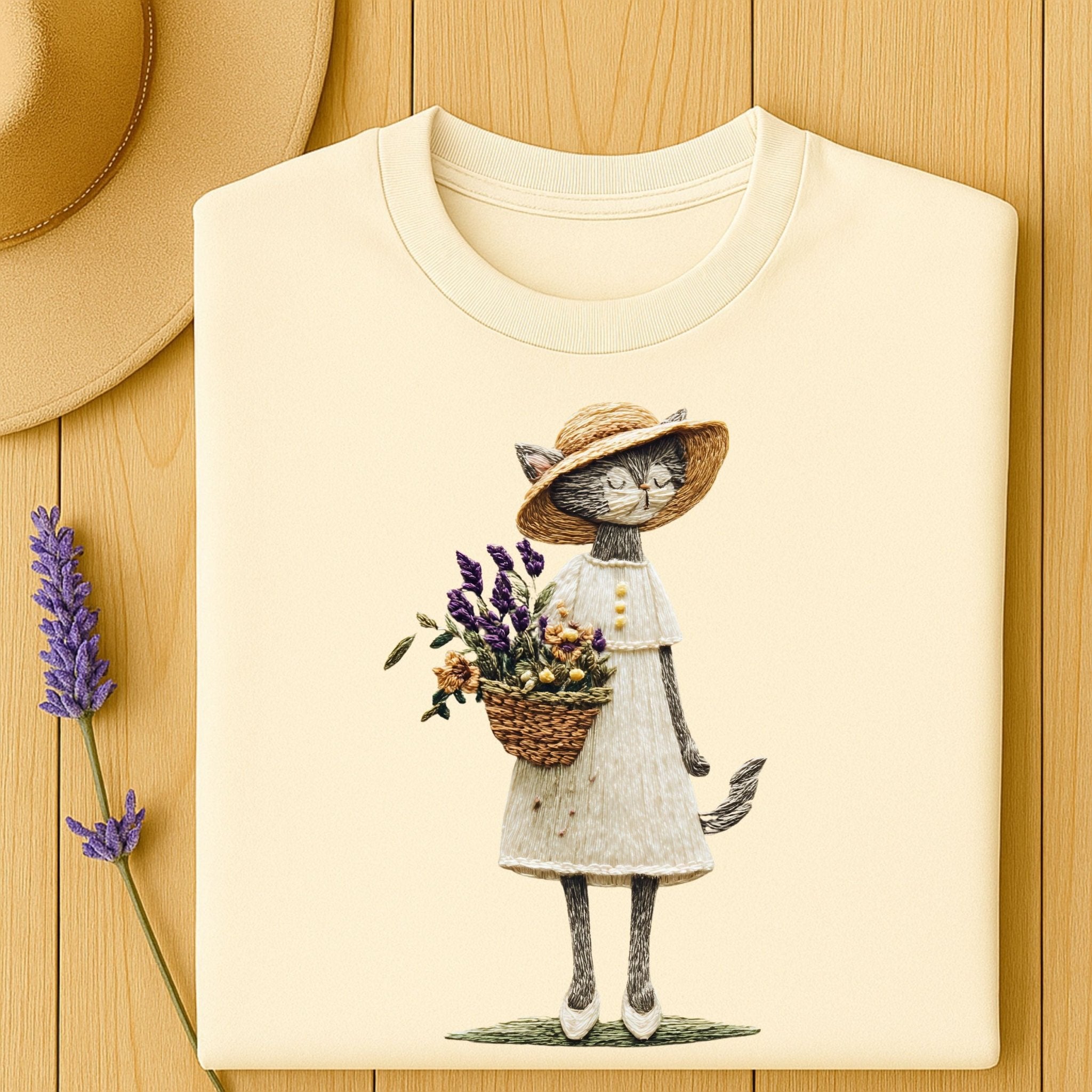Cottage Garden Kitty T-Shirt - Craig Michael Design