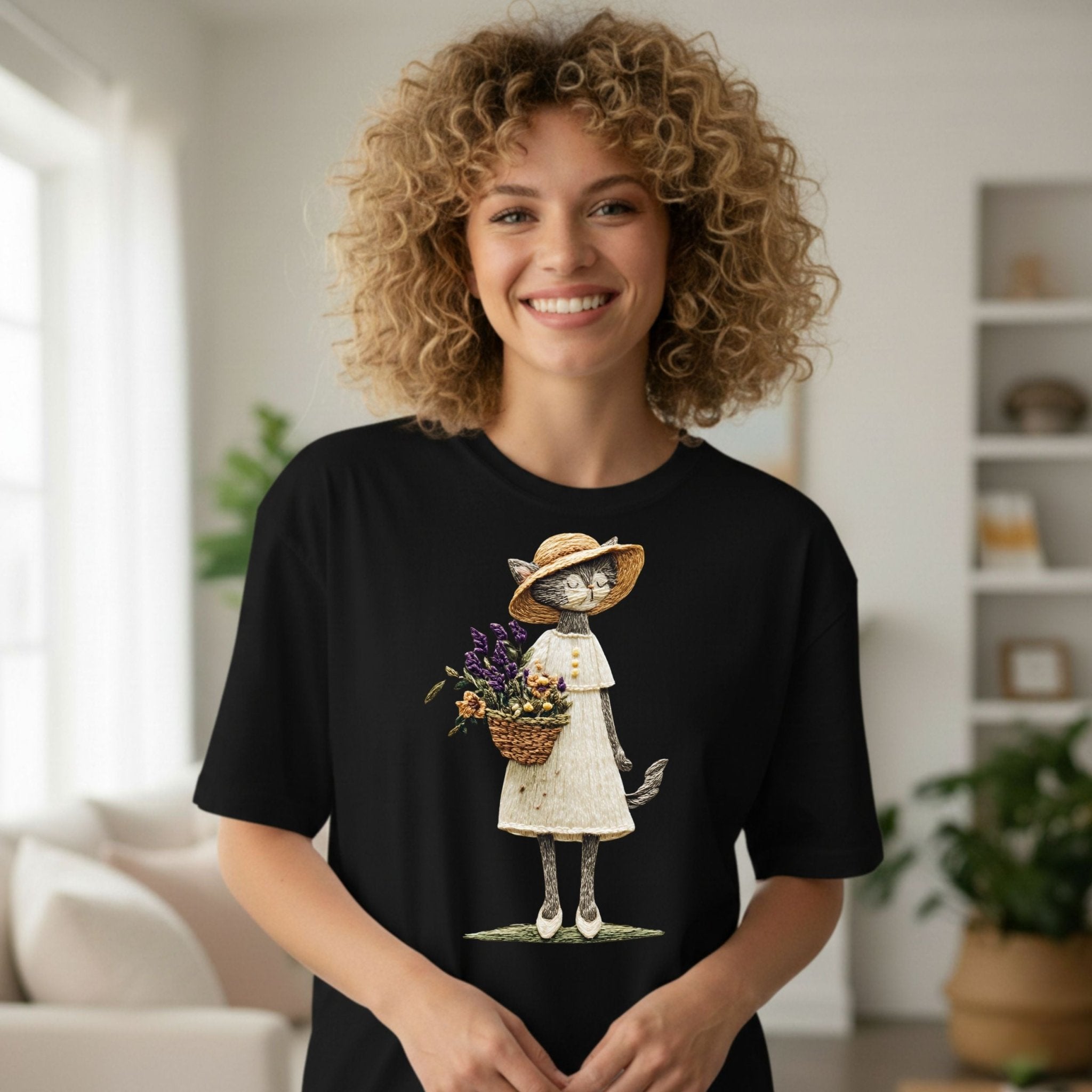 Cottage Garden Kitty T-Shirt - Craig Michael Design