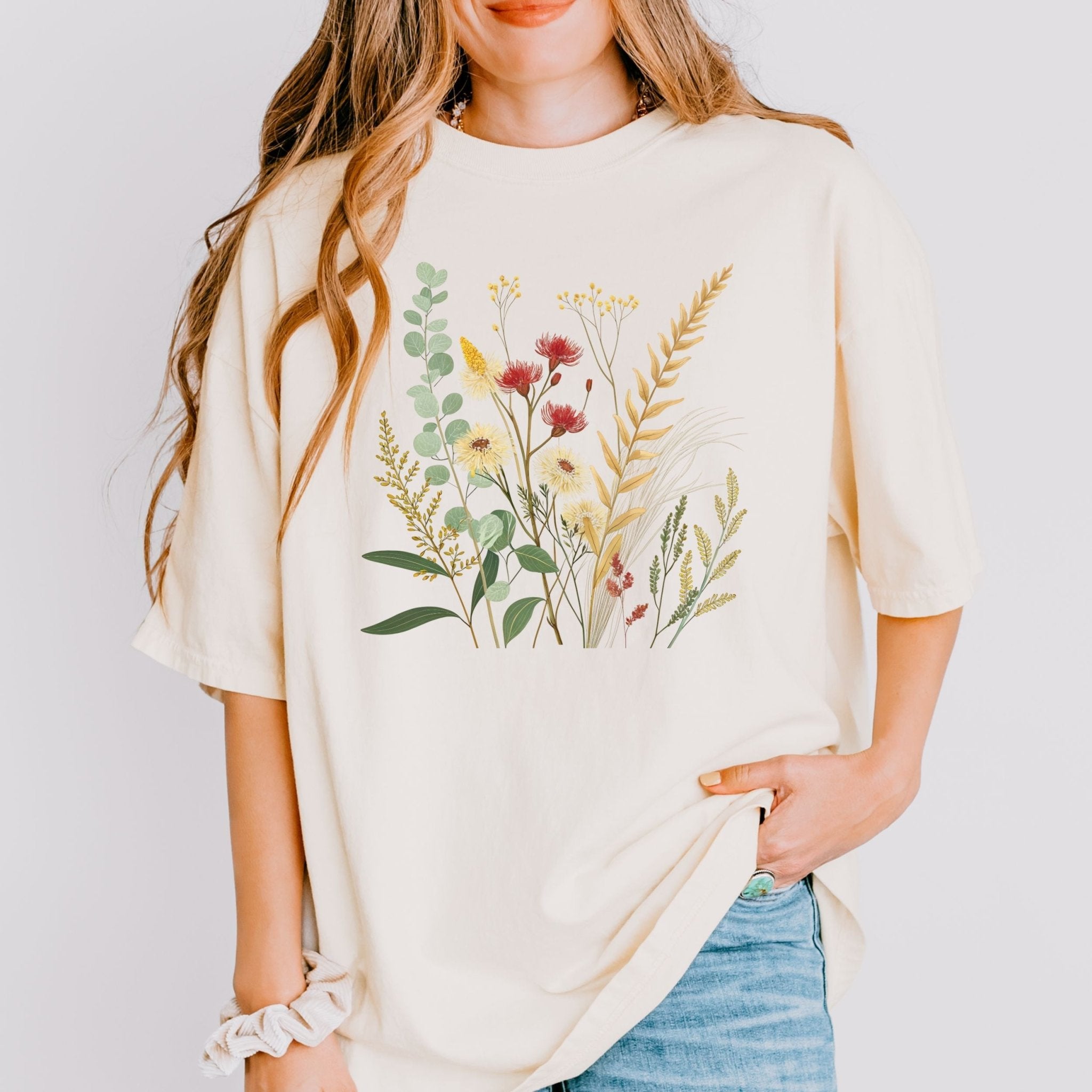 Cottagecore Botanical Flowers T-Shirts, Floral Design, Unique T-Shirts, Aesthetic T-Shirts, Plant T-Shirts, Nature T-Shirts, Trending Tee - Craig Michael Design