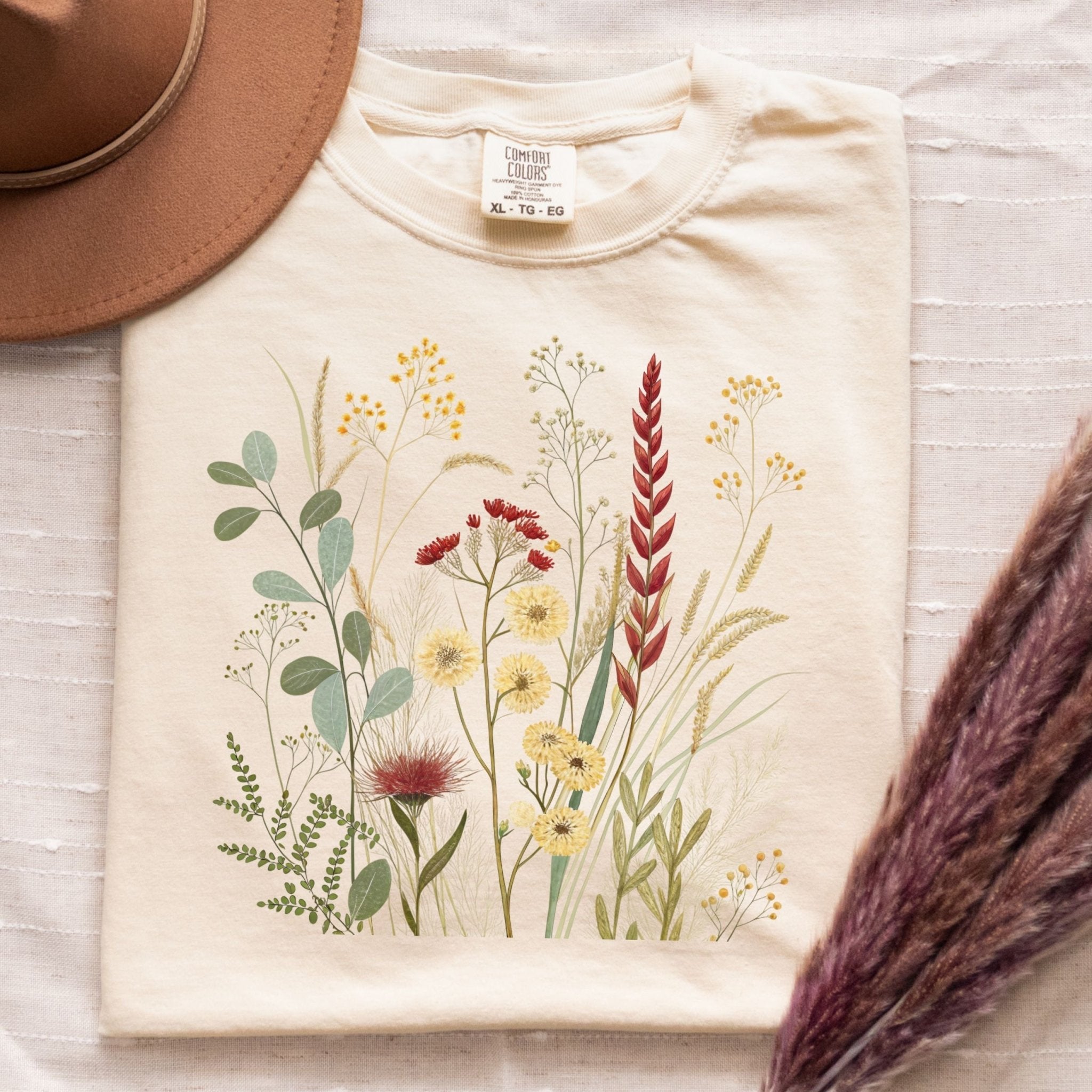 Cottagecore Wildflower T-Shirt, Floral Meadow Tee, Botanical Shirt, Nature Lover Gift, Artistic Design T-Shirts, Flower Pattern Clothing - Craig Michael Design