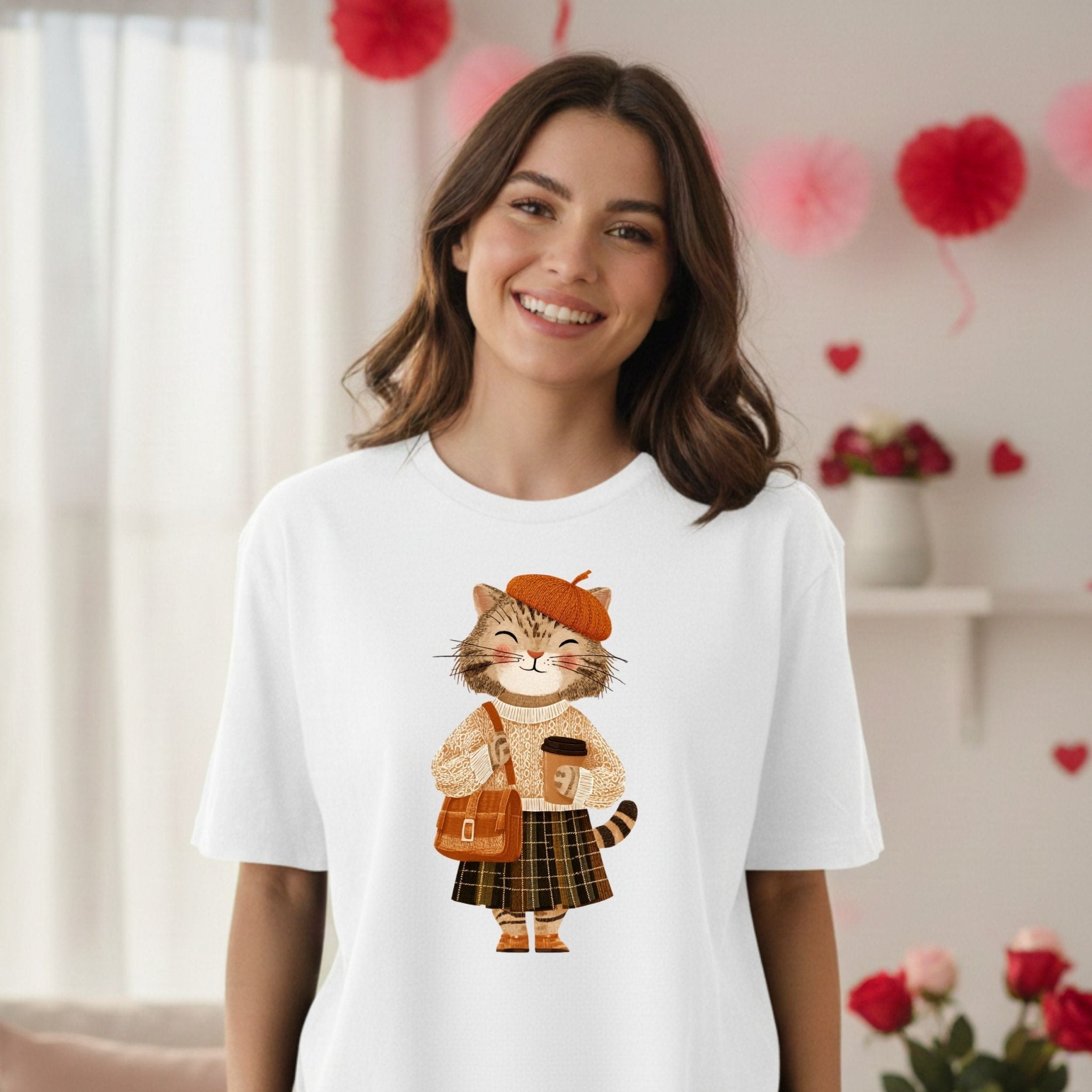Cozy Plaid Outfit Kitty Shirt - Craig Michael Design