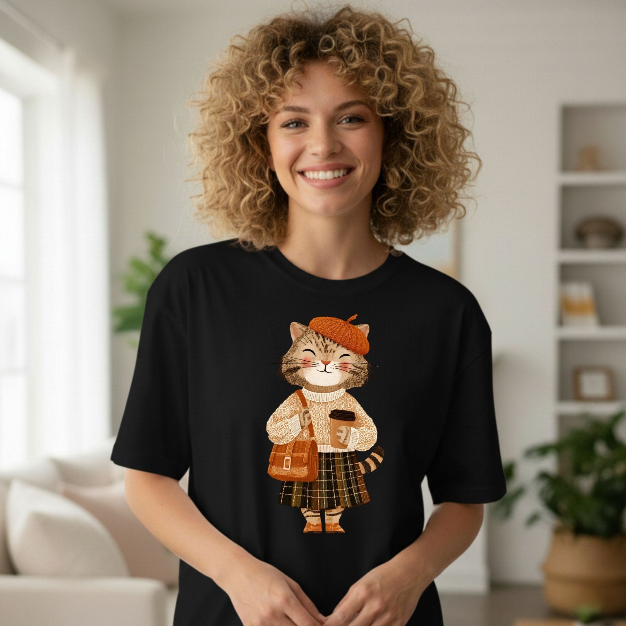 Cozy Plaid Outfit Kitty Shirt - Craig Michael Design