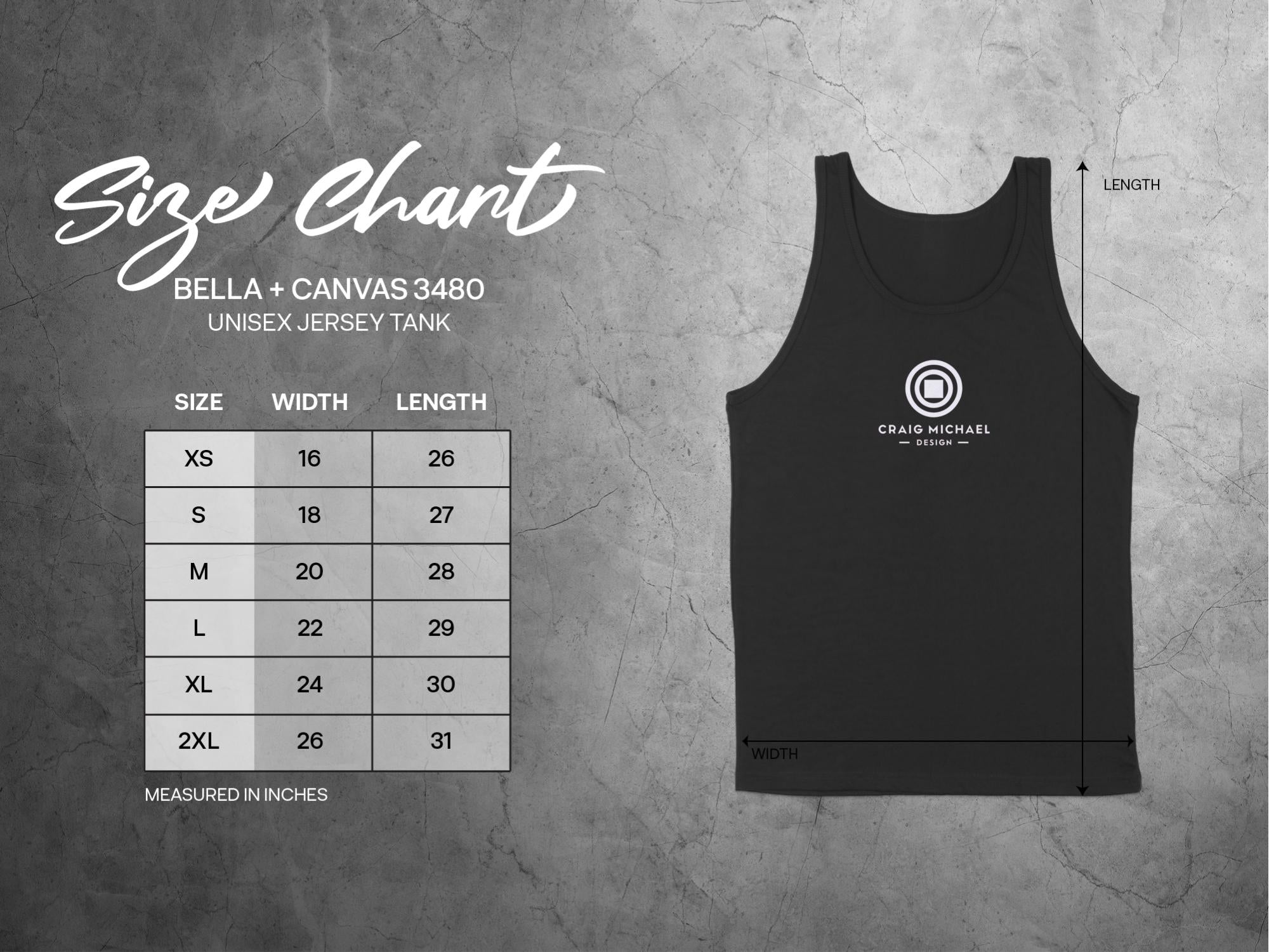 Craig Michael Design Logo Tank Top, Stylish Black Tank Top, Unique Designer Tank Top, Modern Graphic Tank Top, Comfortable Tank - Craig Michael Design