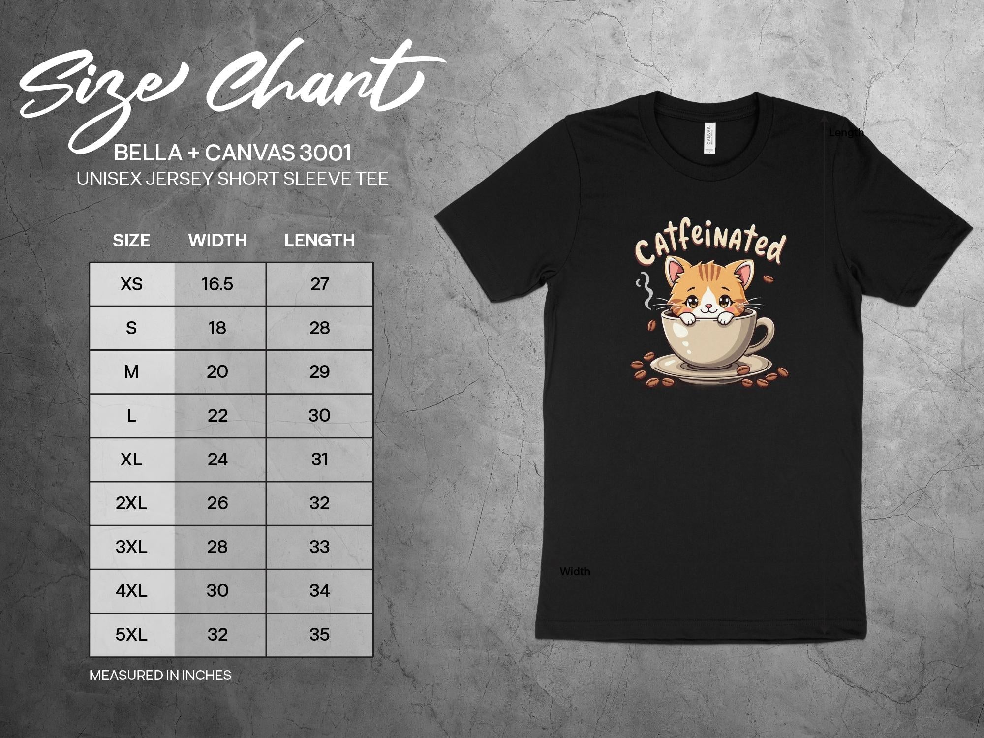 Cute Caffeinated Cat T-Shirt, Coffee Lover Gift Tee, Adorable Kitty in Coffee Mug Shirt, Funny Cat and Coffee Graphic Tee - Craig Michael Design