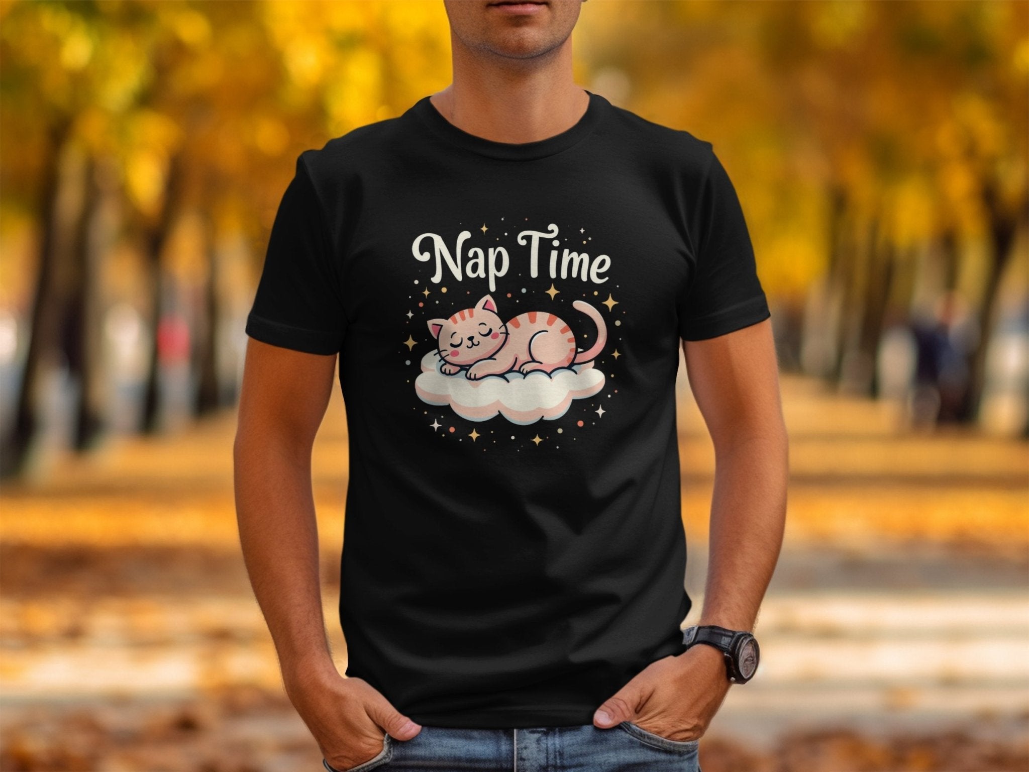 Cute Cat Nap Time T-Shirt, Adorable Cat Sleeping Tee, Funny Cat Lover Shirt, Cute Animal Design, Kids T-Shirt, Women T-Shirt - Craig Michael Design