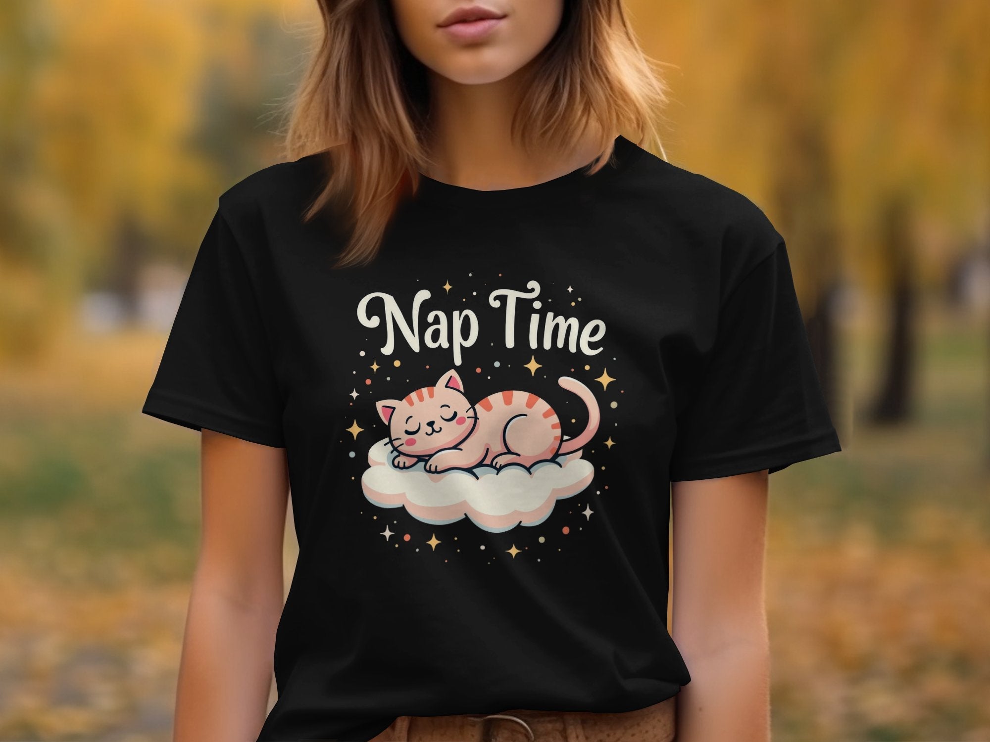 Cute Cat Nap Time T-Shirt, Adorable Cat Sleeping Tee, Funny Cat Lover Shirt, Cute Animal Design, Kids T-Shirt, Women T-Shirt - Craig Michael Design