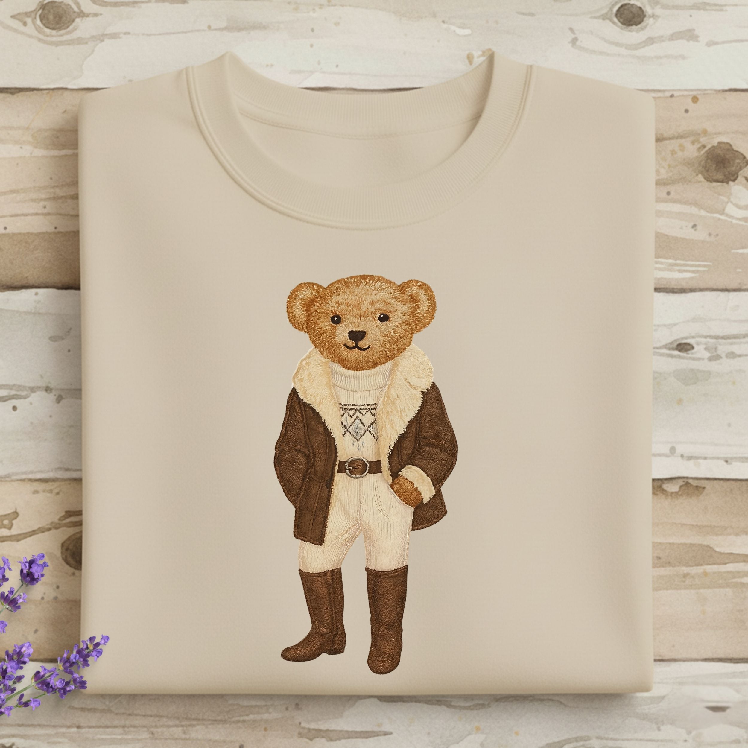Stylish Teddy Bear Print Sweatshirt Product