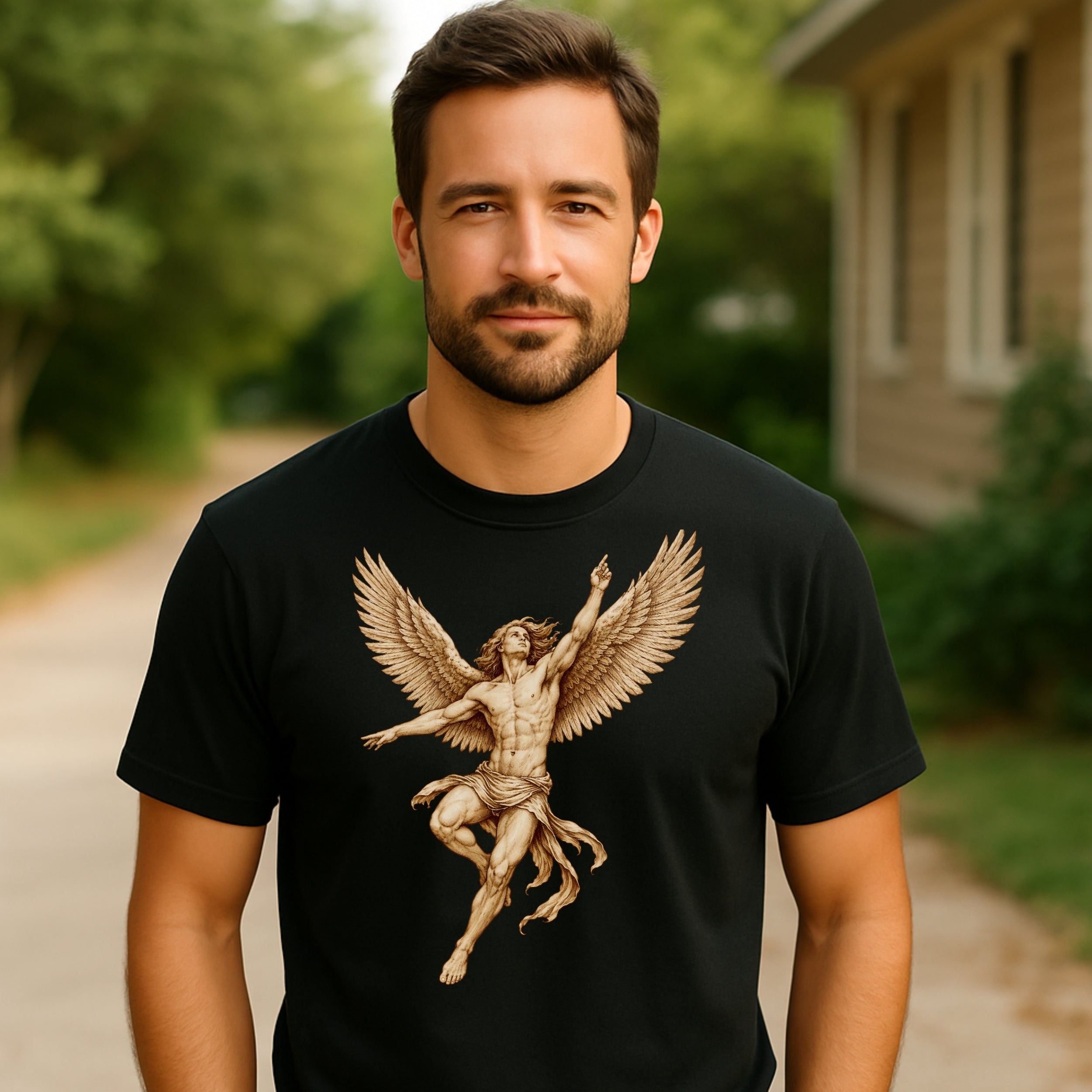 Majestic Angel with Wings Design T-Shirt Product