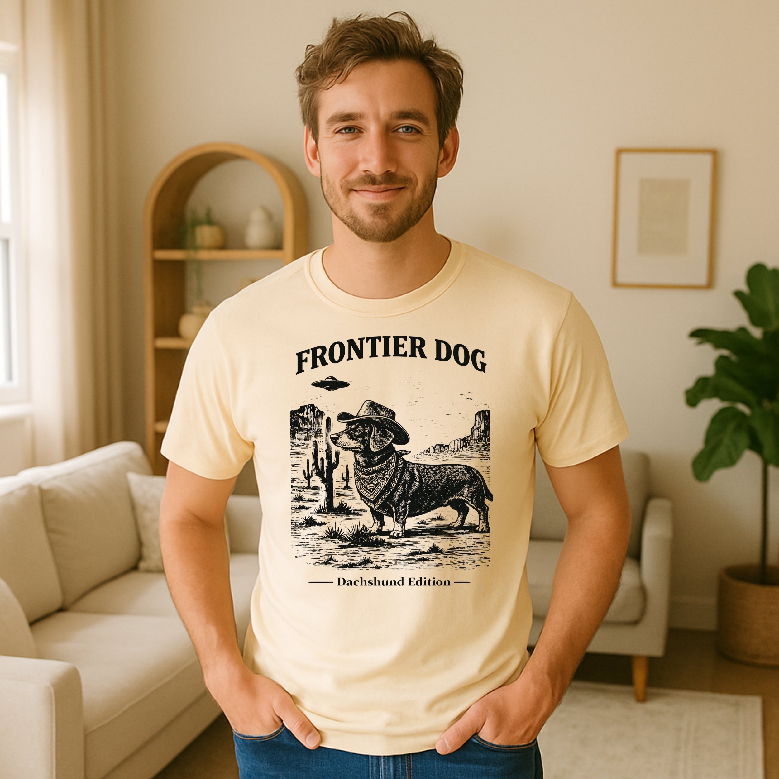 Frontier Dog Dachshund Edition Graphic T-shirt