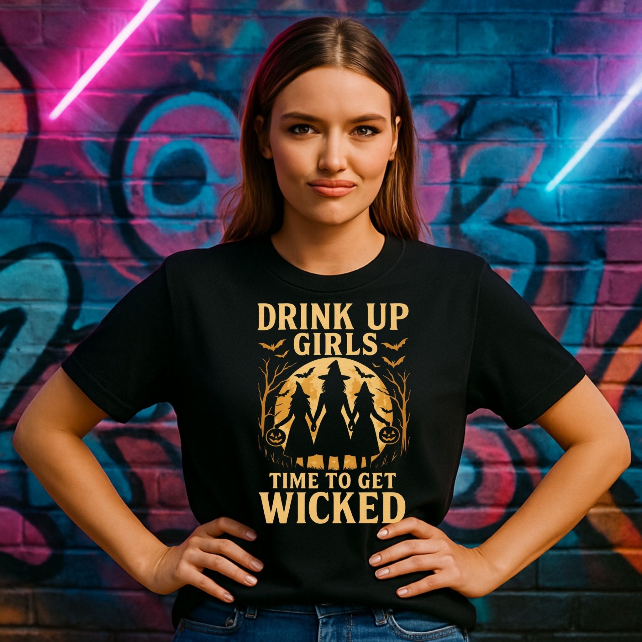 Drink Up Girls Halloween Shirt, Witches Wine Party Tee - Craig Michael Design