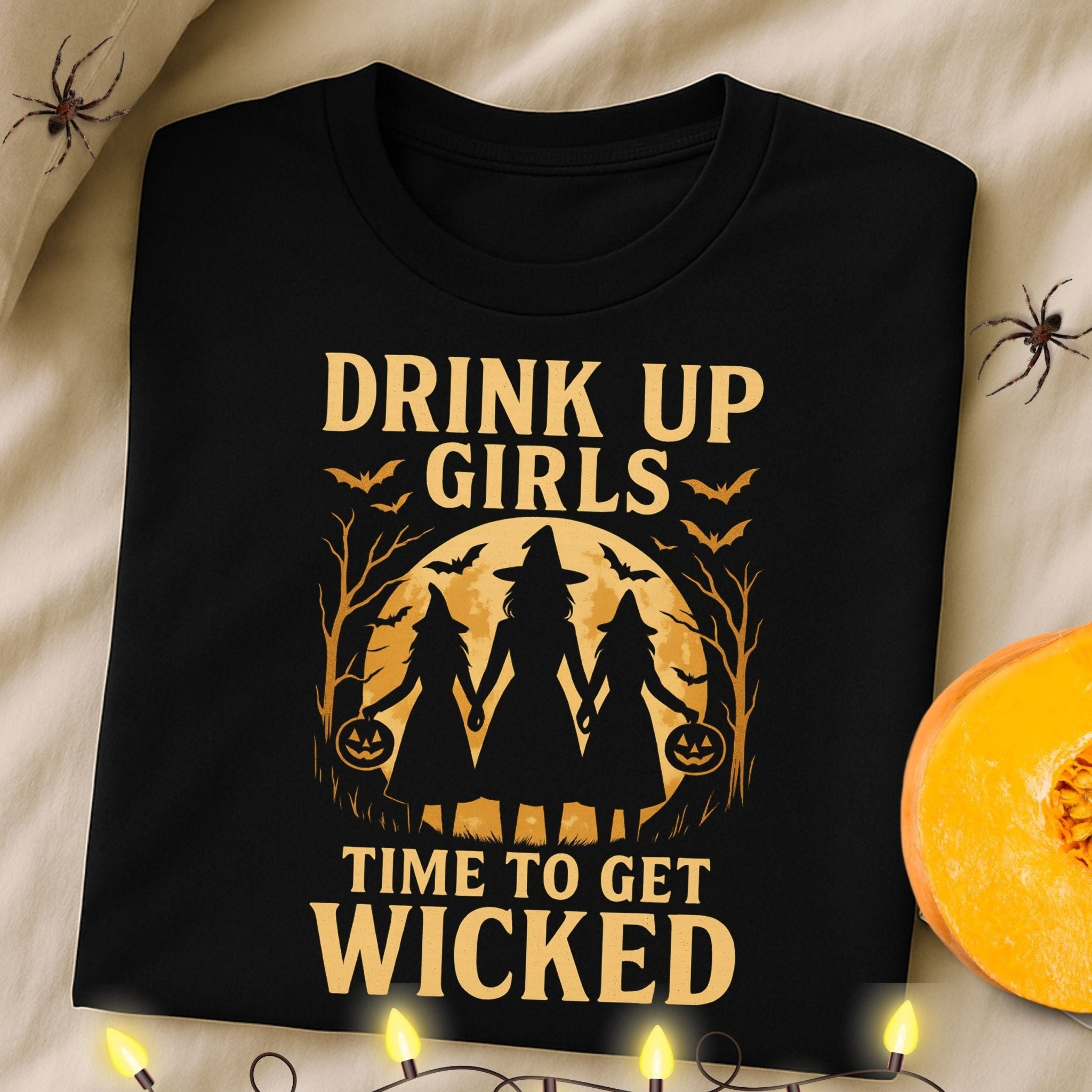 Drink Up Girls Halloween Shirt, Witches Wine Party Tee - Craig Michael Design