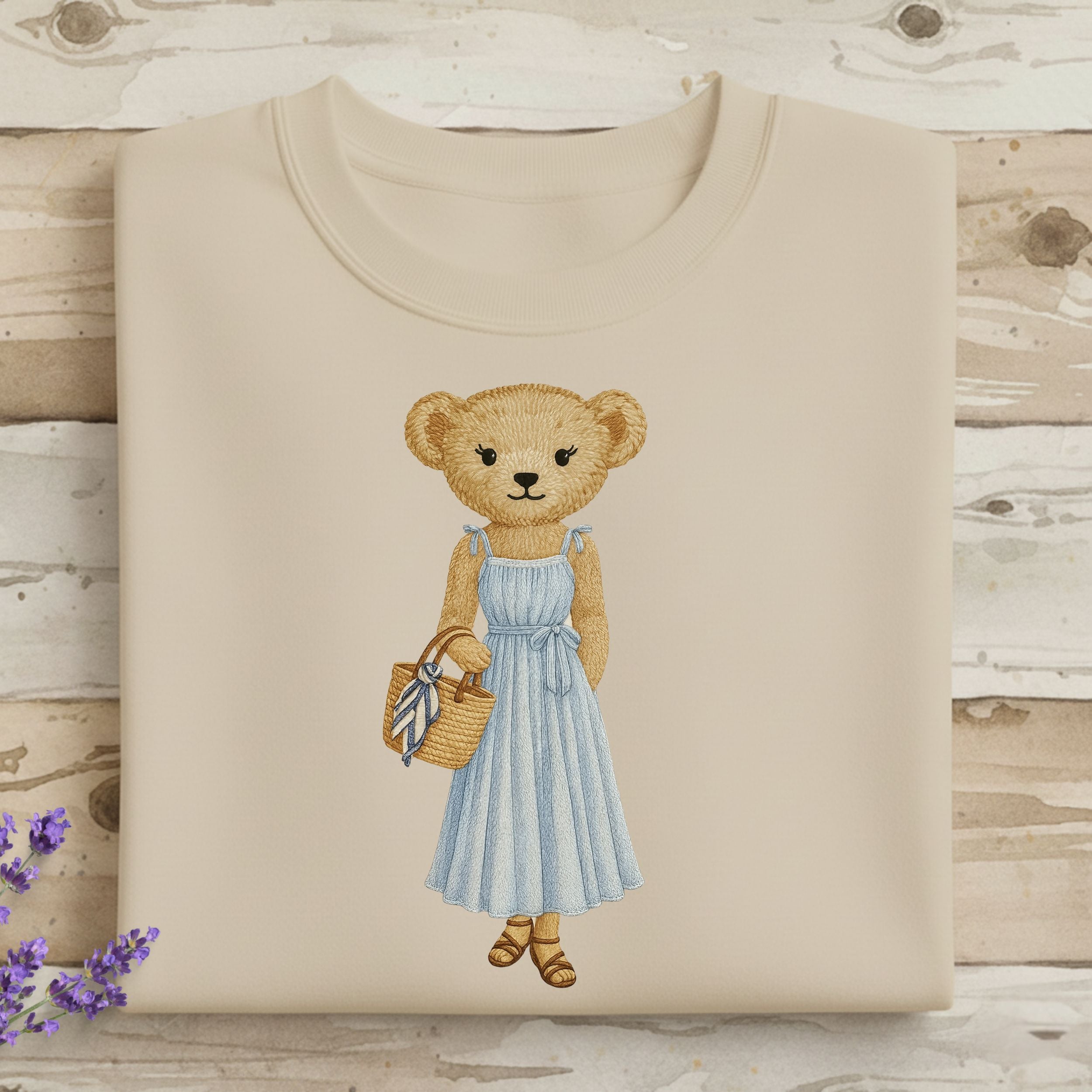 Cute Bear in Blue Dress Graphic Sweatshirt product