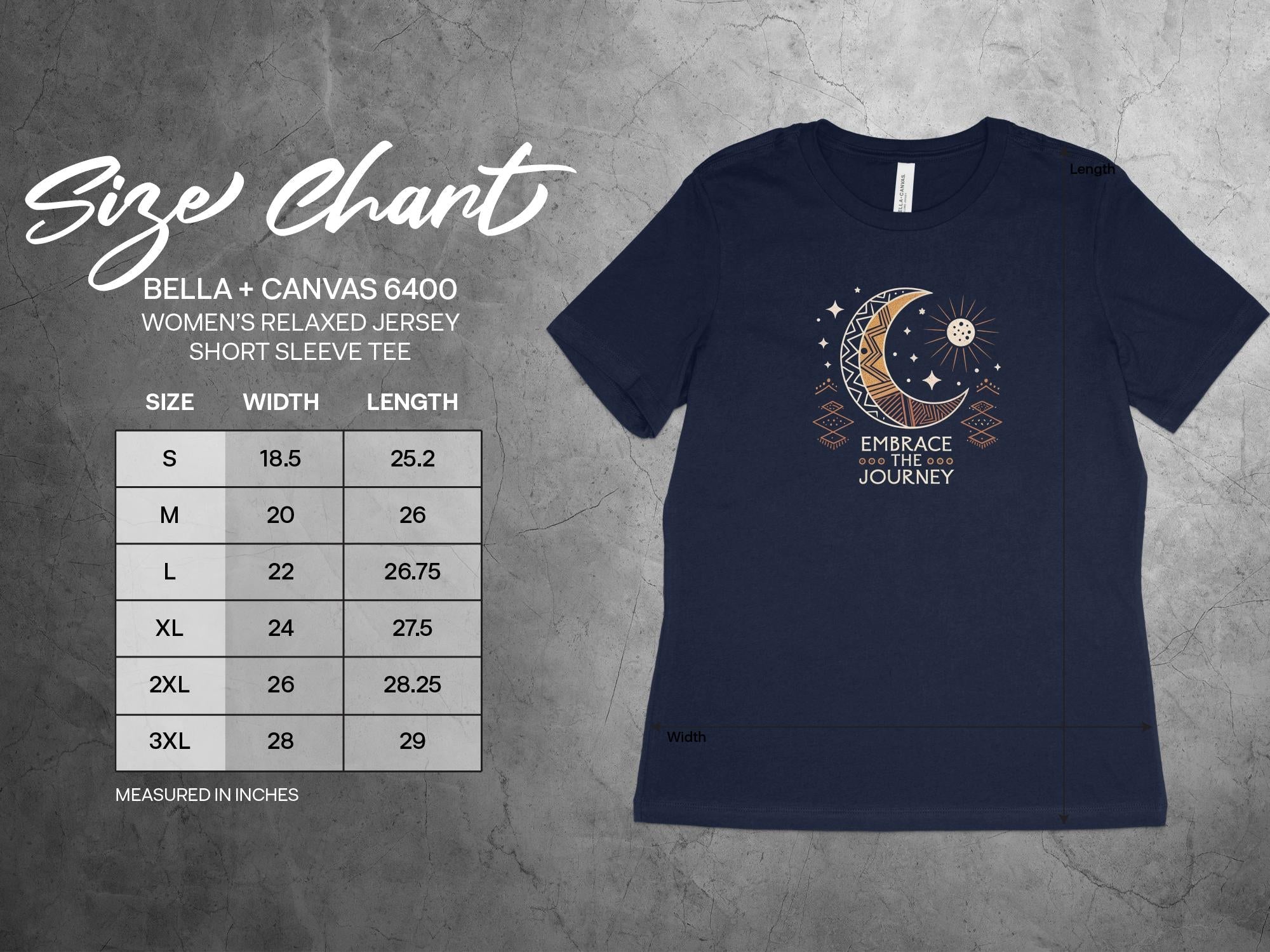 Embrace The Journey T Shirt, Moon and Sun Design Tee, Inspirational Graphic Shirt, Motivational Quote T Shirt, Celestial Themed Top - Craig Michael Design