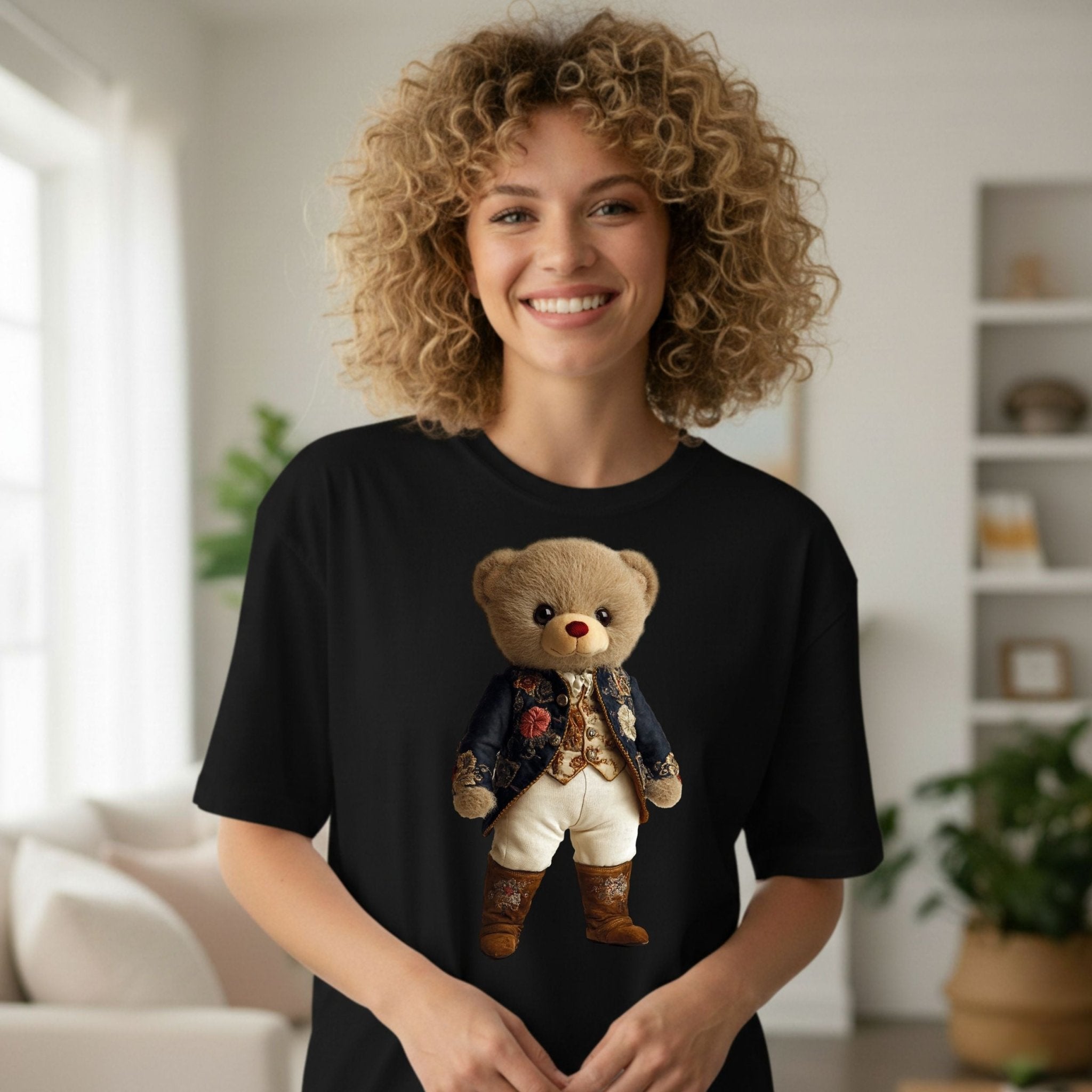 Embroidered Style Regal Teddy Bear Shirt - Craig Michael Design
