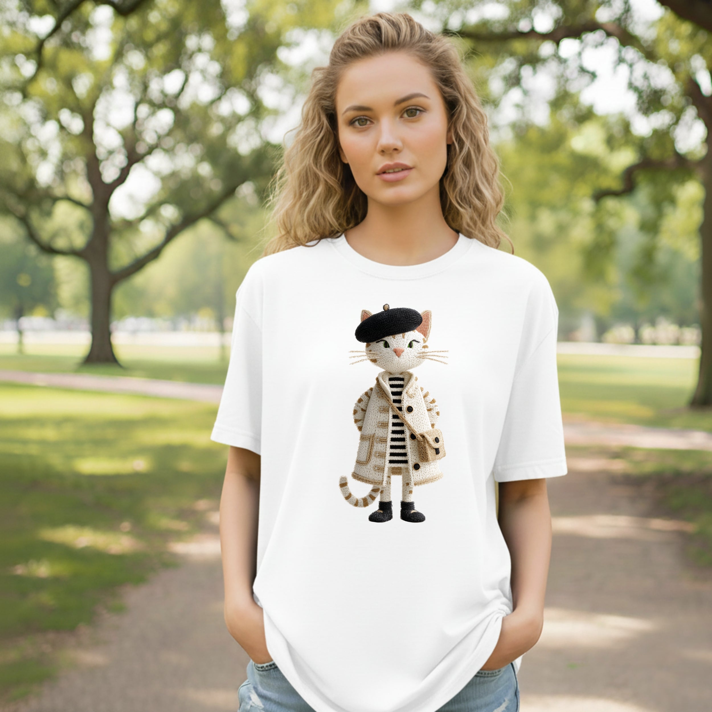 Paris Dame T-Shirt – La Parisienne au Béret