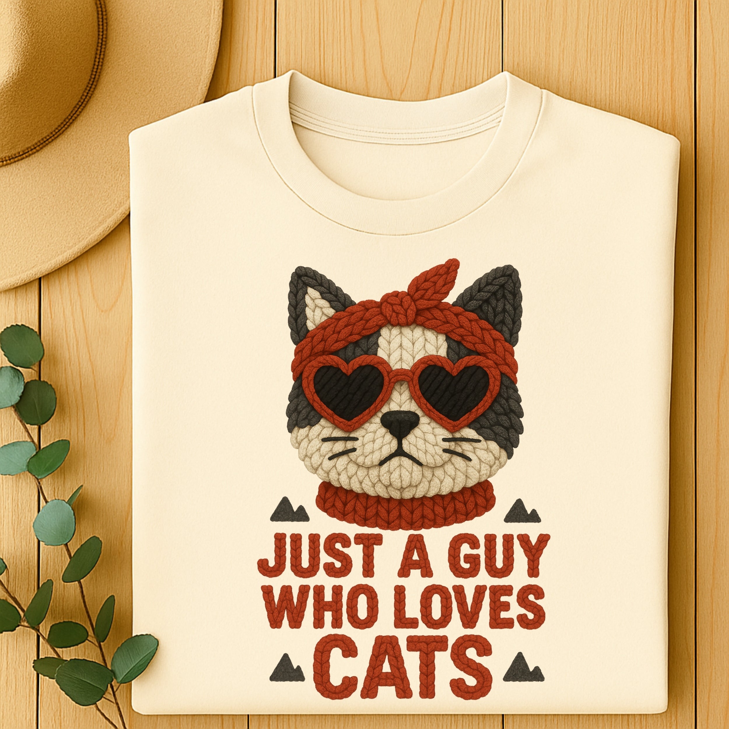 Just A Guy Who Loves Cats Graphic T-Shirt