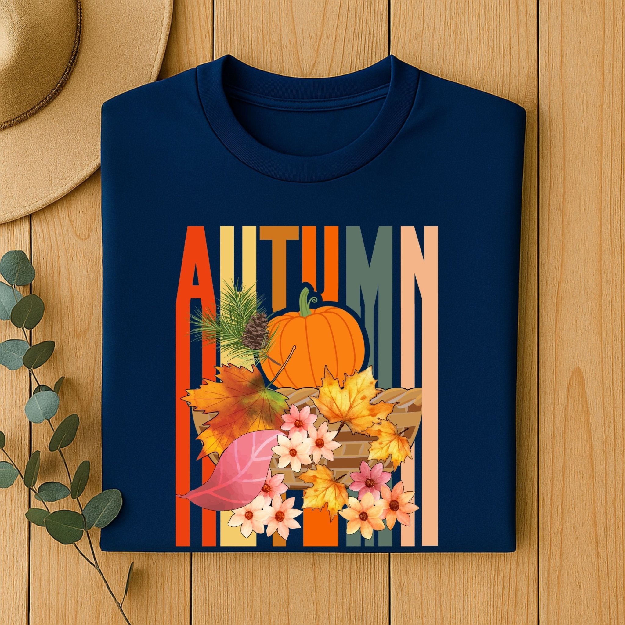 Fall Pumpkin Shirt for Women, Autumn Harvest T-Shirt, Cute Thanksgiving Tee - Craig Michael Design